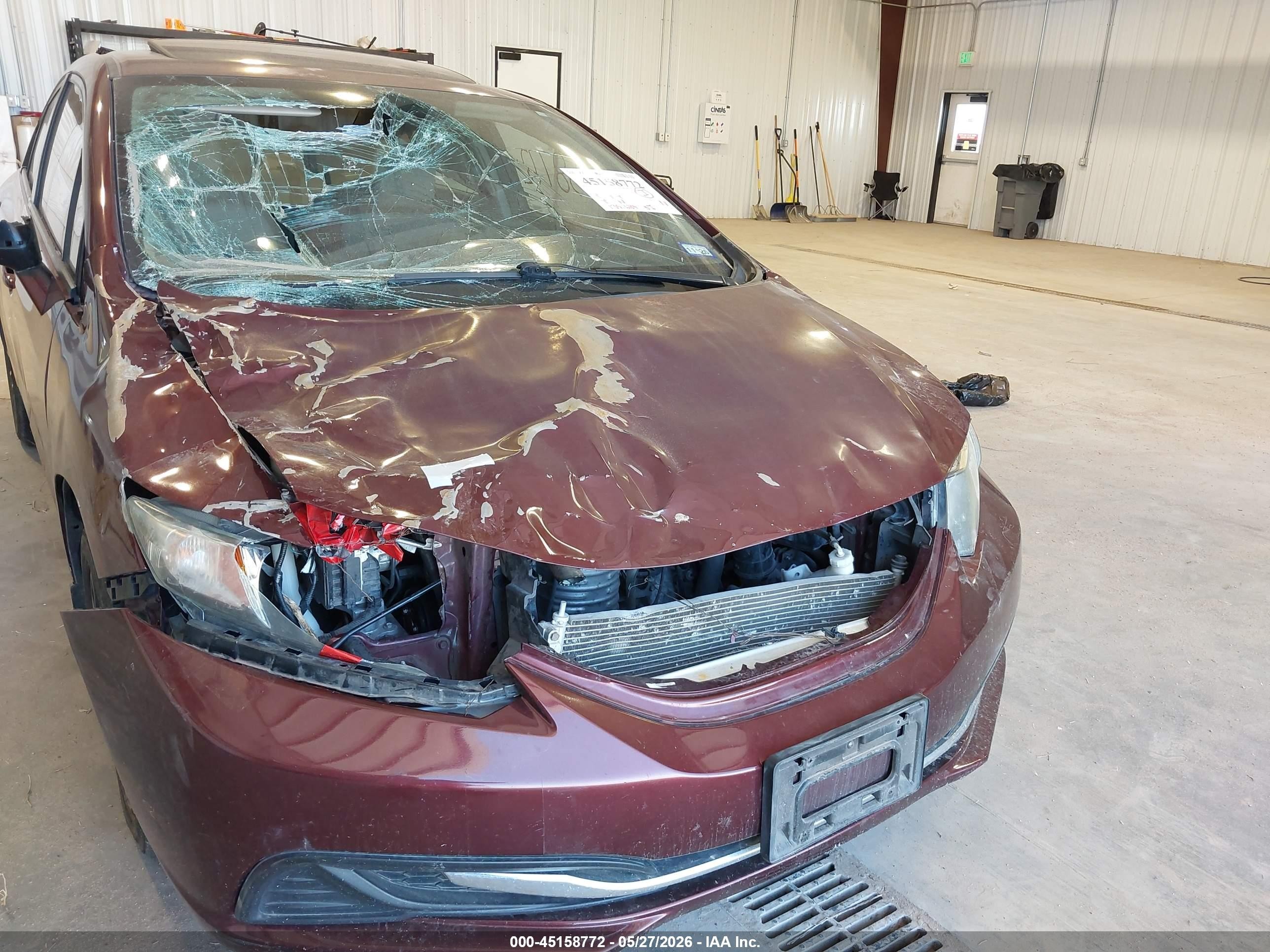 2013 Honda Civic Ex Maroon vin: 2HGFB2F88DH500441