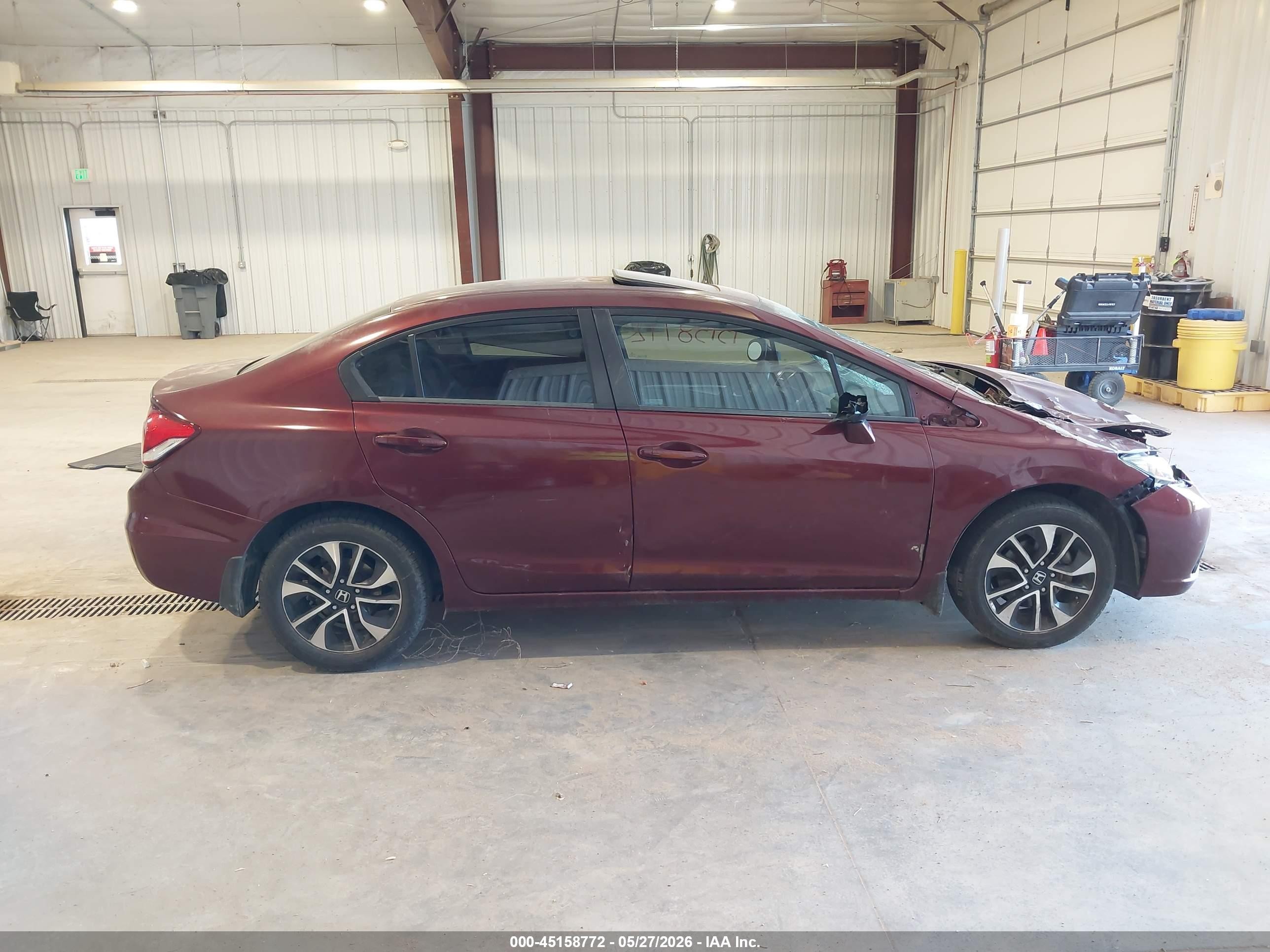 2013 Honda Civic Ex Maroon vin: 2HGFB2F88DH500441