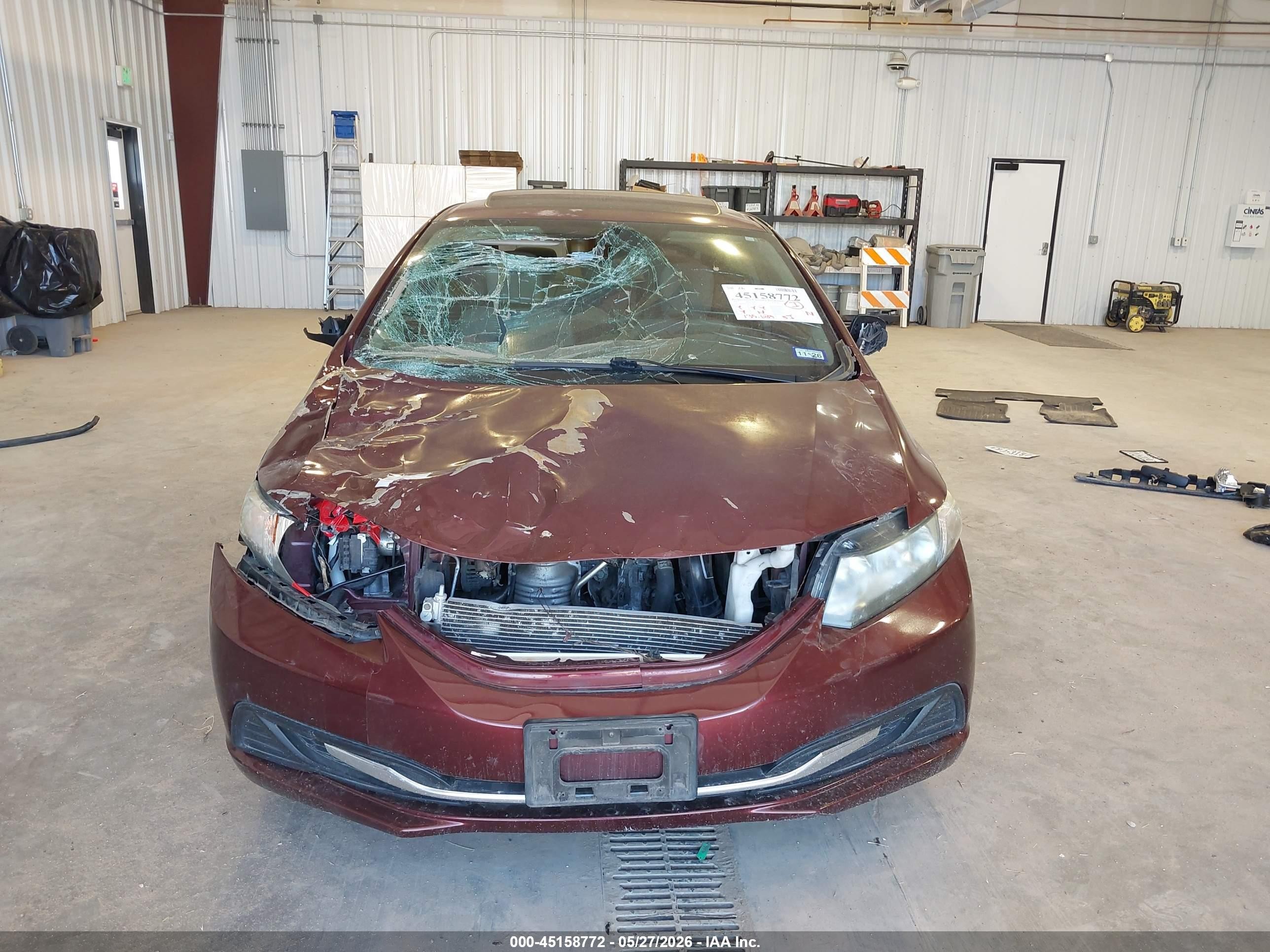 2013 Honda Civic Ex Maroon vin: 2HGFB2F88DH500441