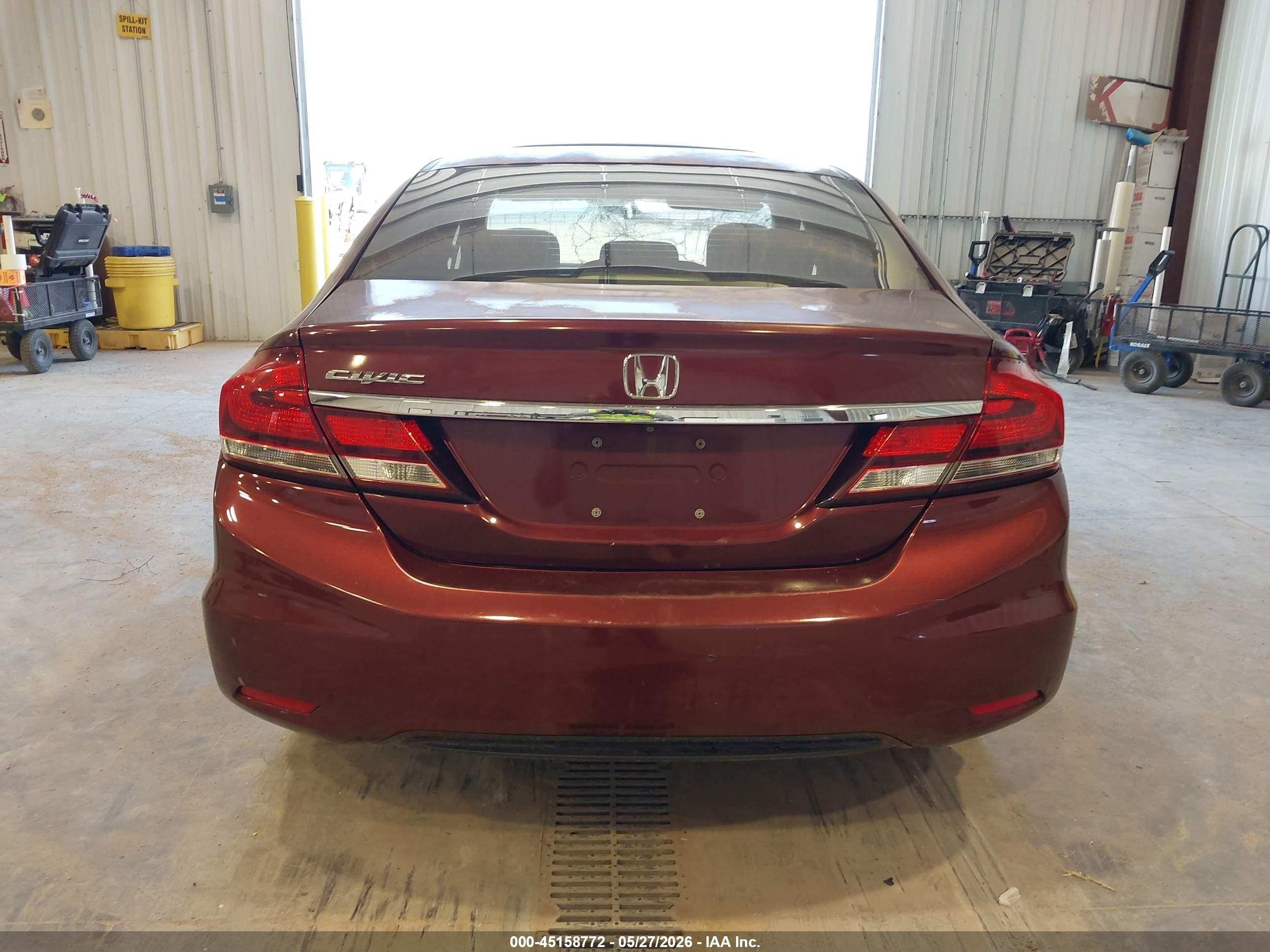 2013 Honda Civic Ex Maroon vin: 2HGFB2F88DH500441