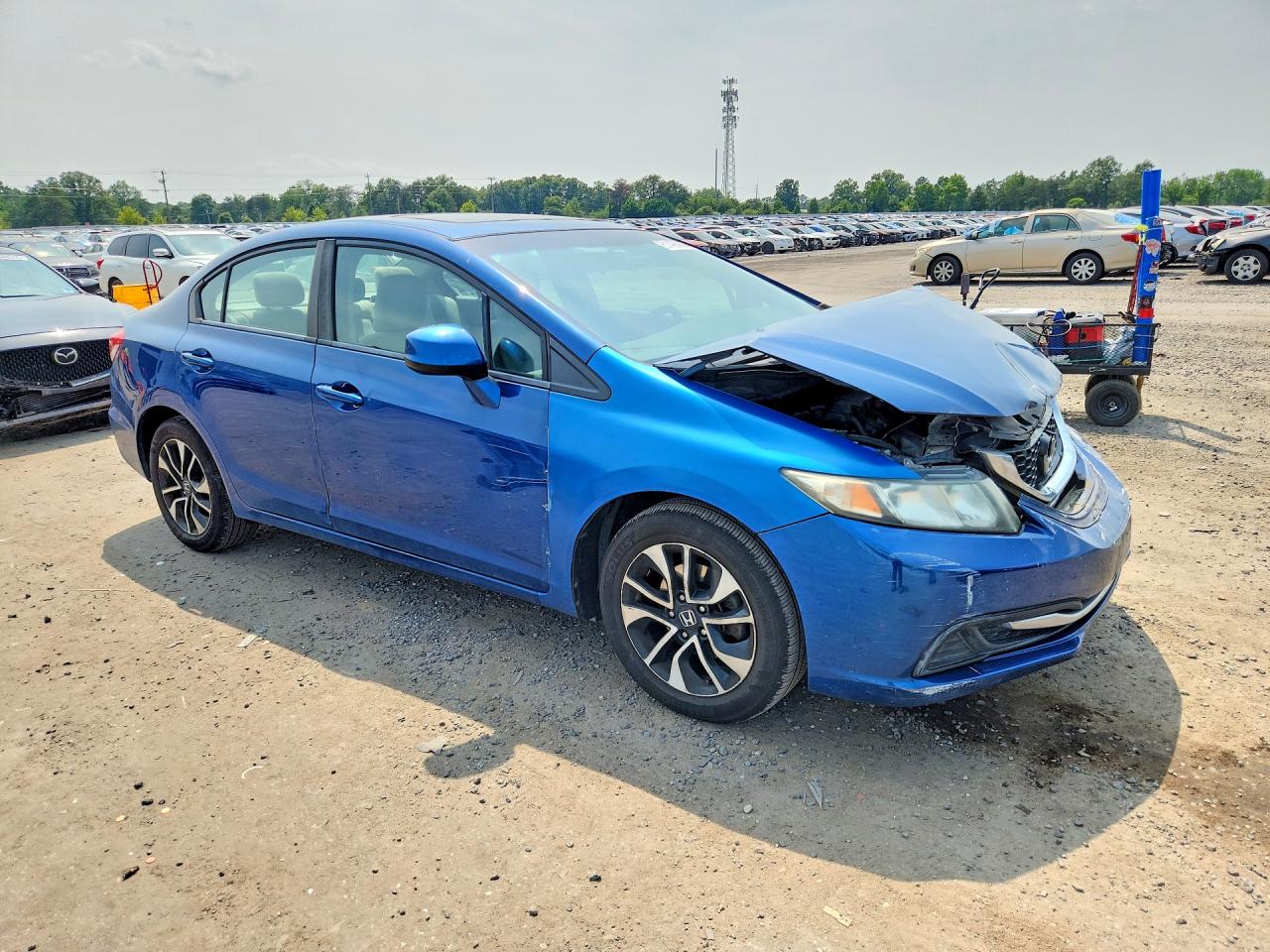 2013 Honda Civic Ex Blue vin: 2HGFB2F88DH505154