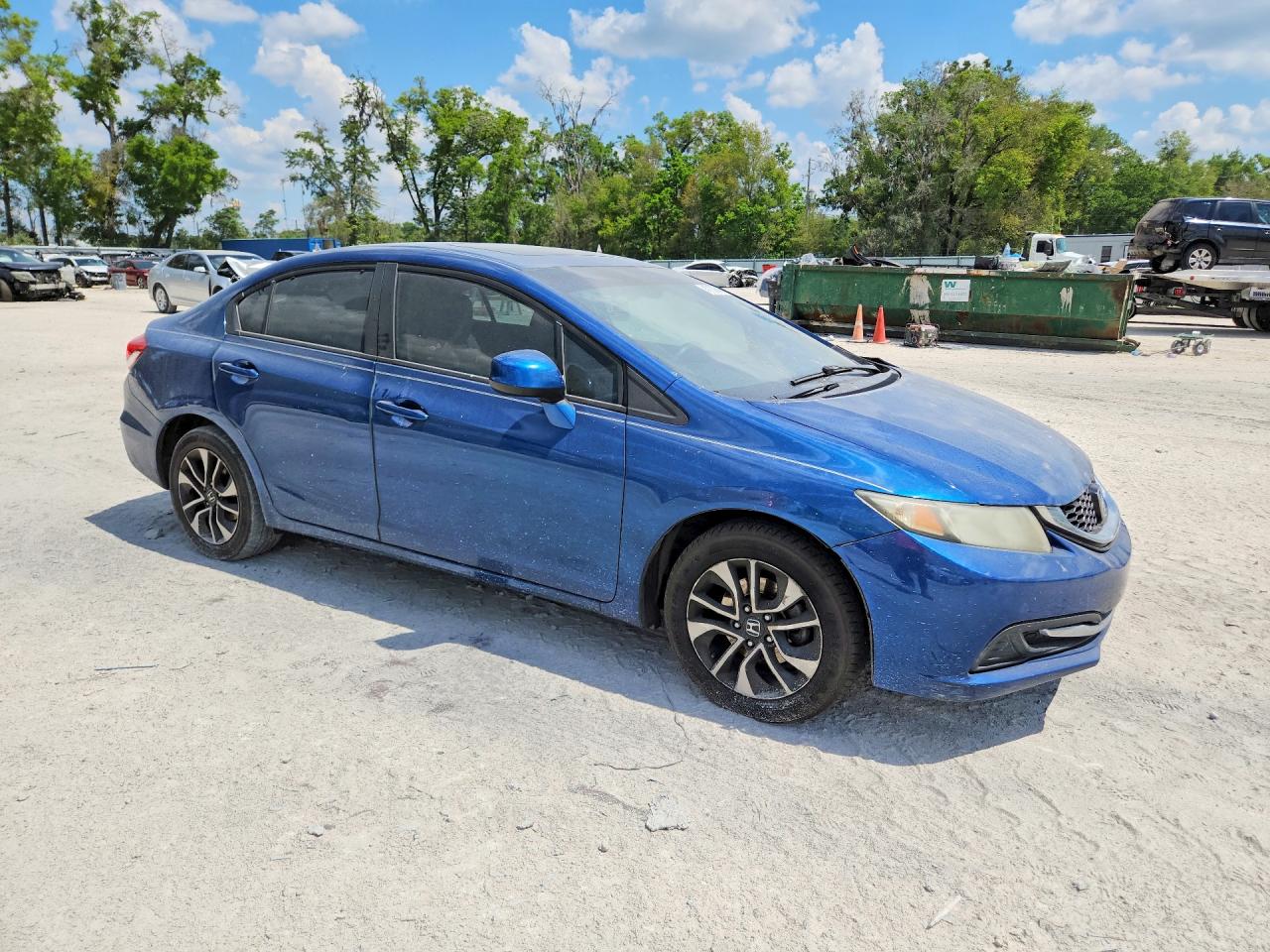 2013 Honda Civic Ex Blue vin: 2HGFB2F88DH512749