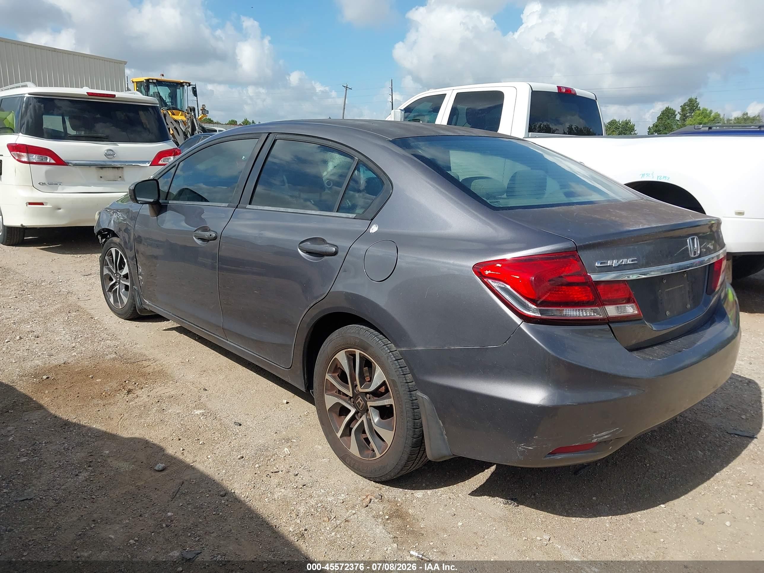 2015 Honda Civic Ex Серый vin: 2HGFB2F88FH514925