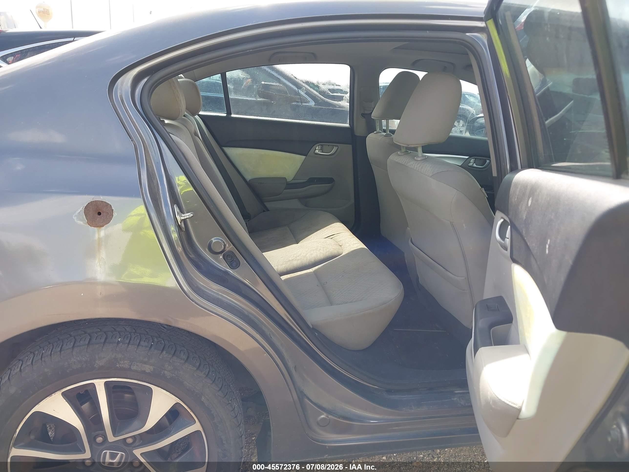 2015 Honda Civic Ex Серый vin: 2HGFB2F88FH514925