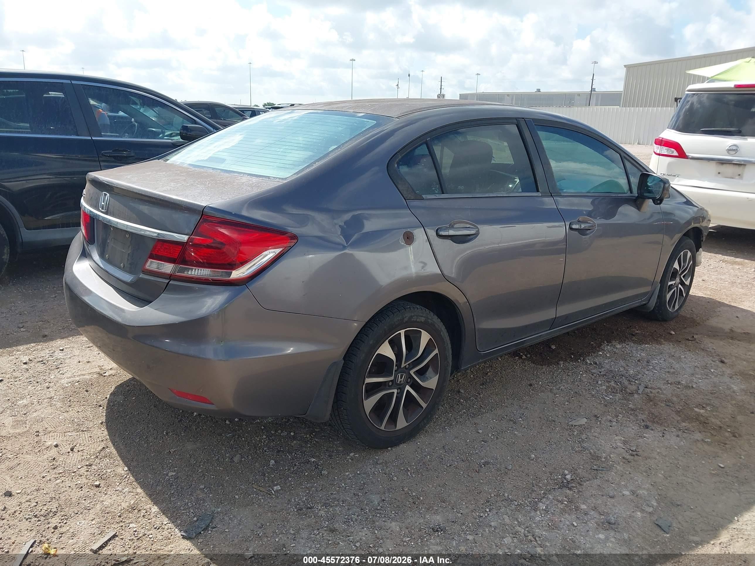 2015 Honda Civic Ex Серый vin: 2HGFB2F88FH514925