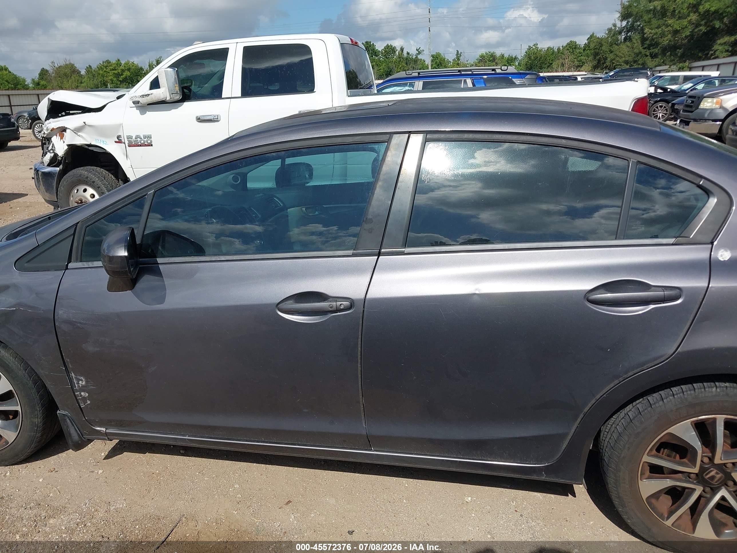 2015 Honda Civic Ex Серый vin: 2HGFB2F88FH514925