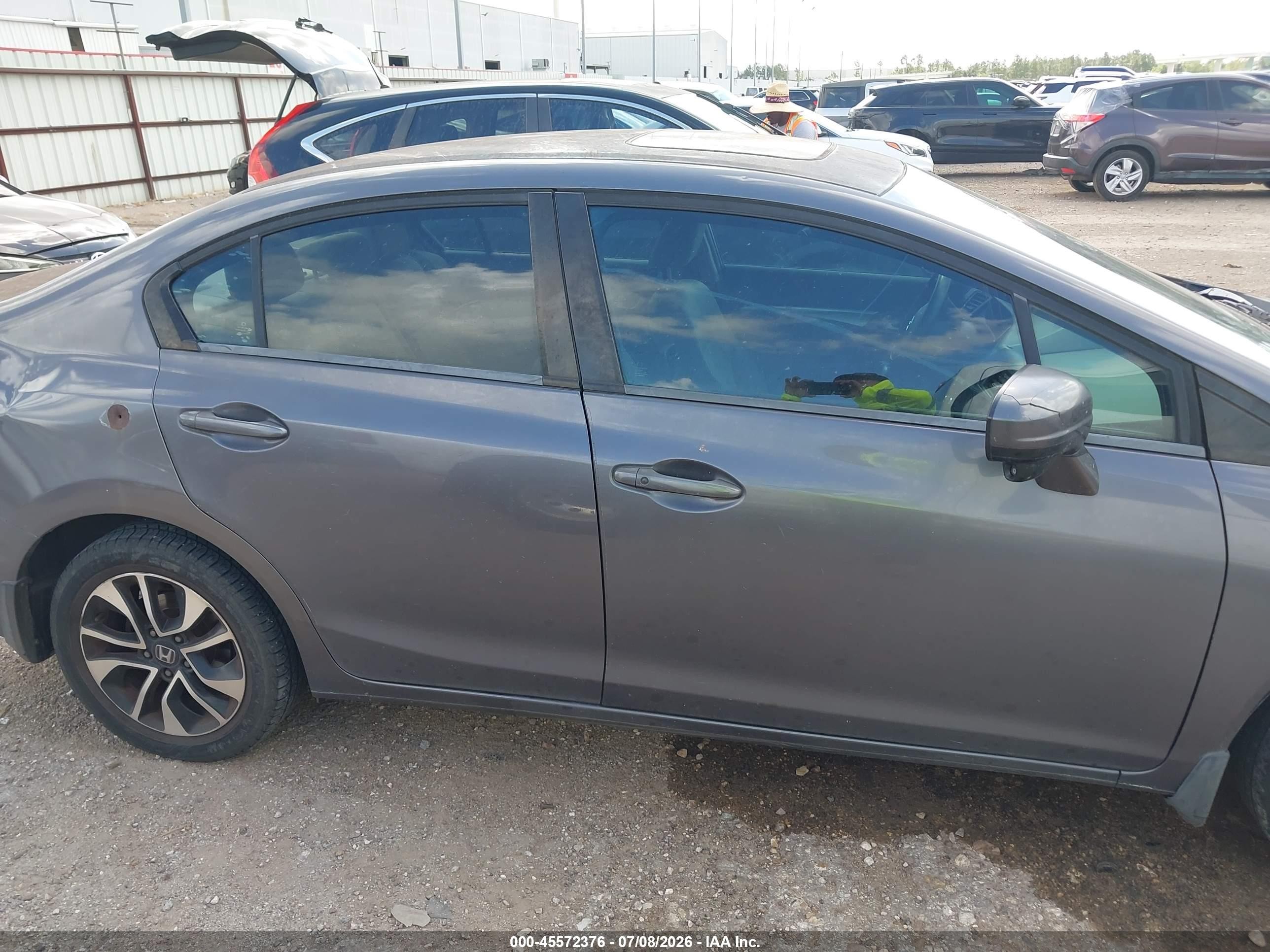 2015 Honda Civic Ex Серый vin: 2HGFB2F88FH514925