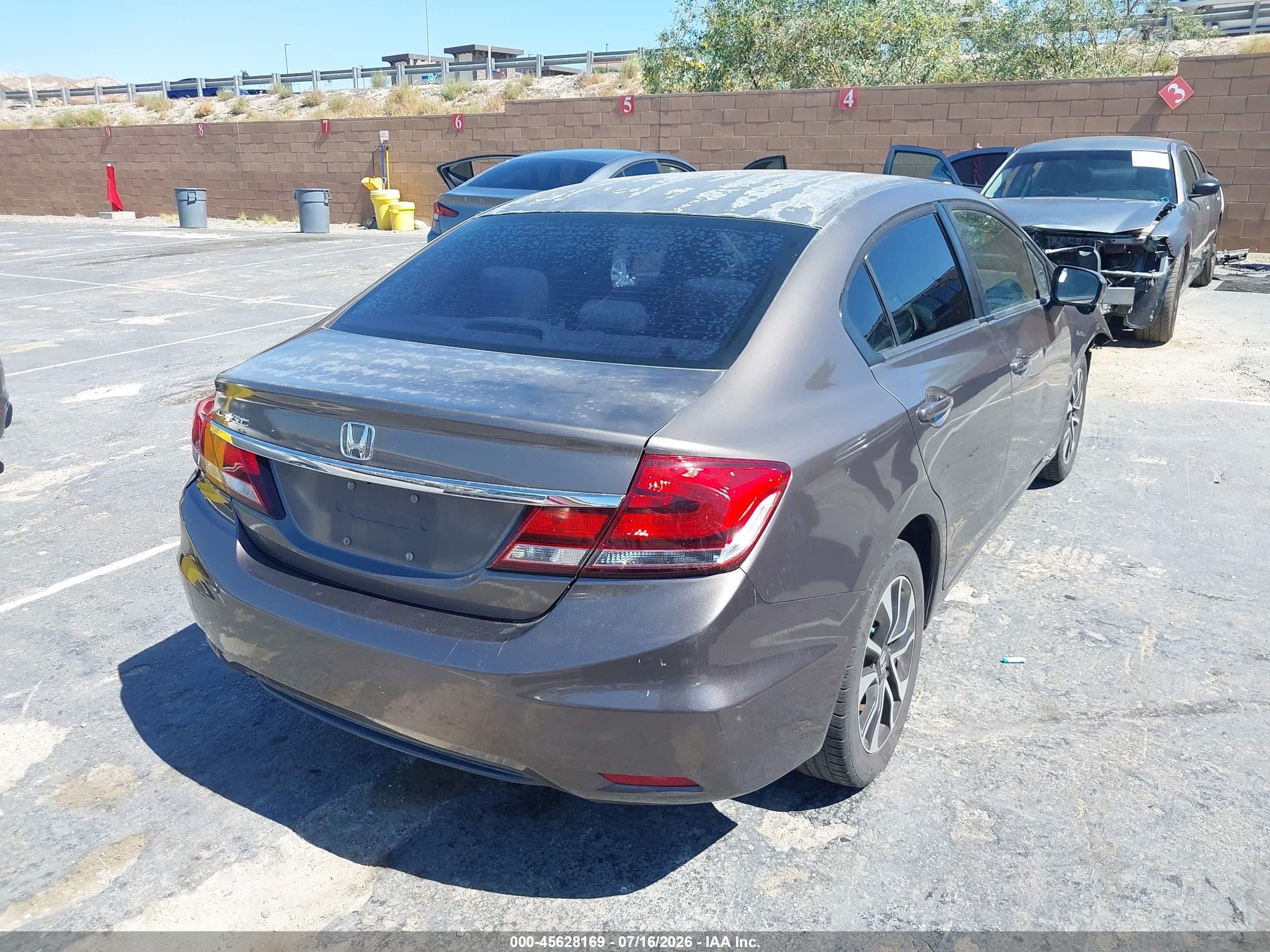 2015 Honda Civic Ex Gray vin: 2HGFB2F88FH524483