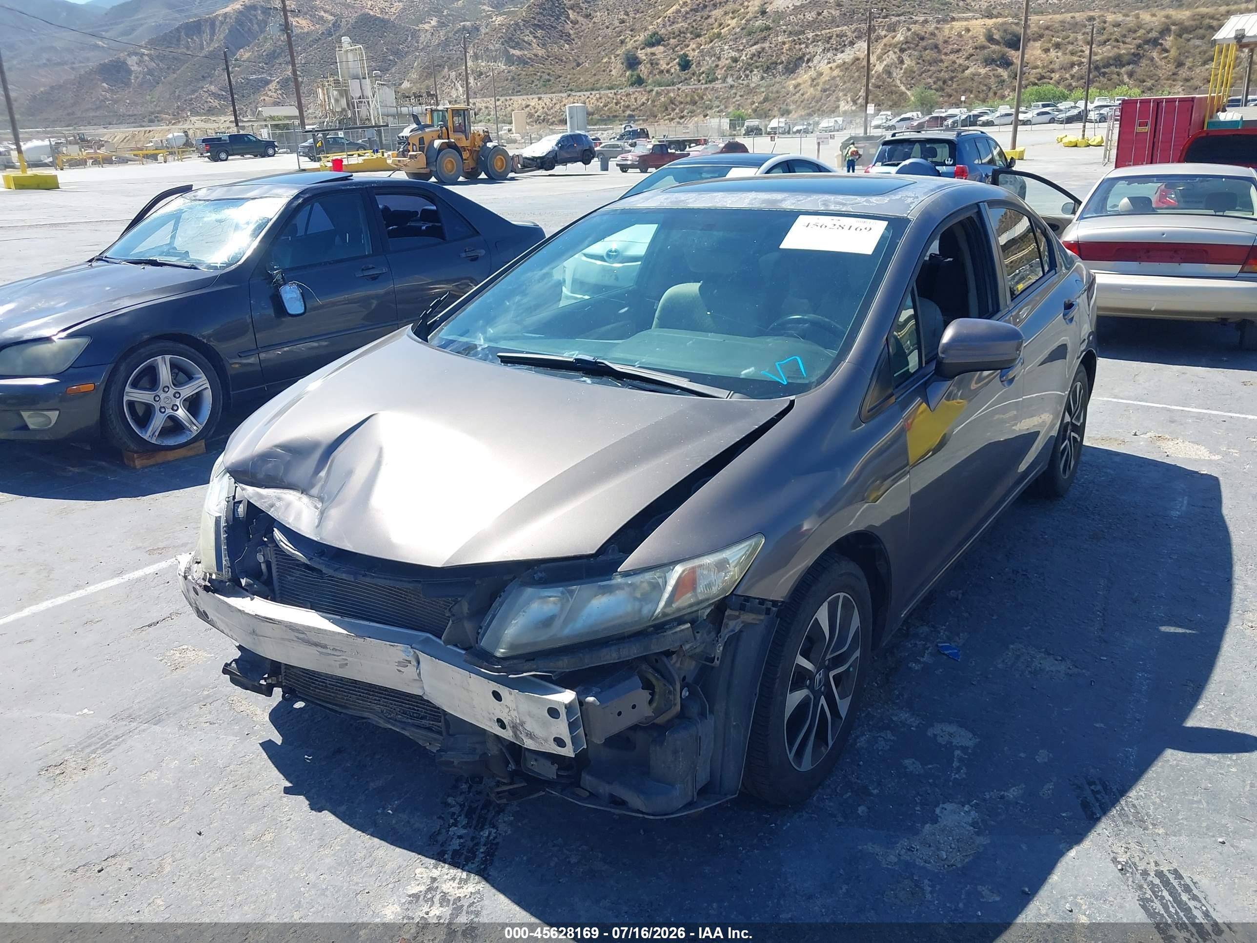 2015 Honda Civic Ex Gray vin: 2HGFB2F88FH524483