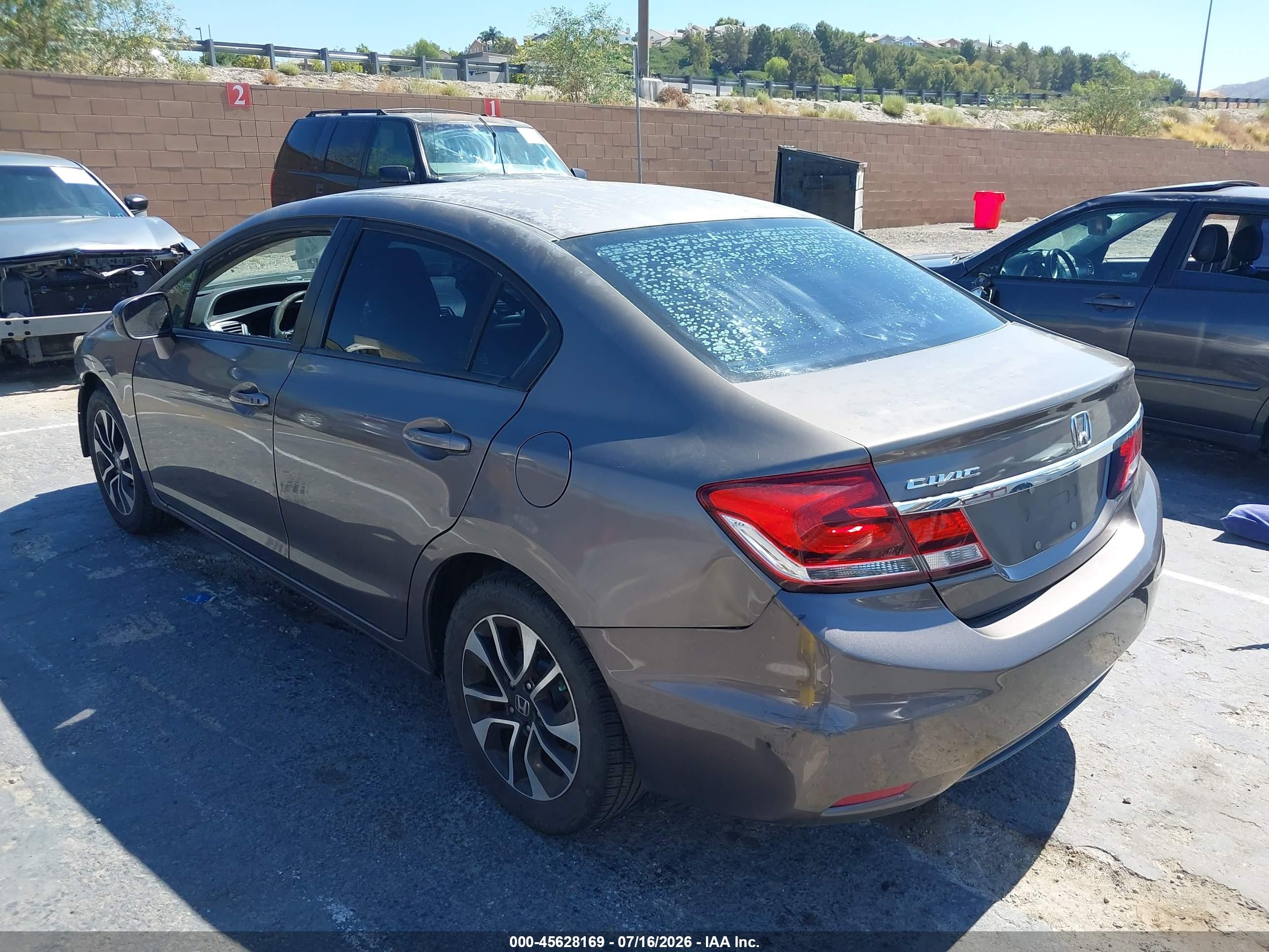 2015 Honda Civic Ex Gray vin: 2HGFB2F88FH524483
