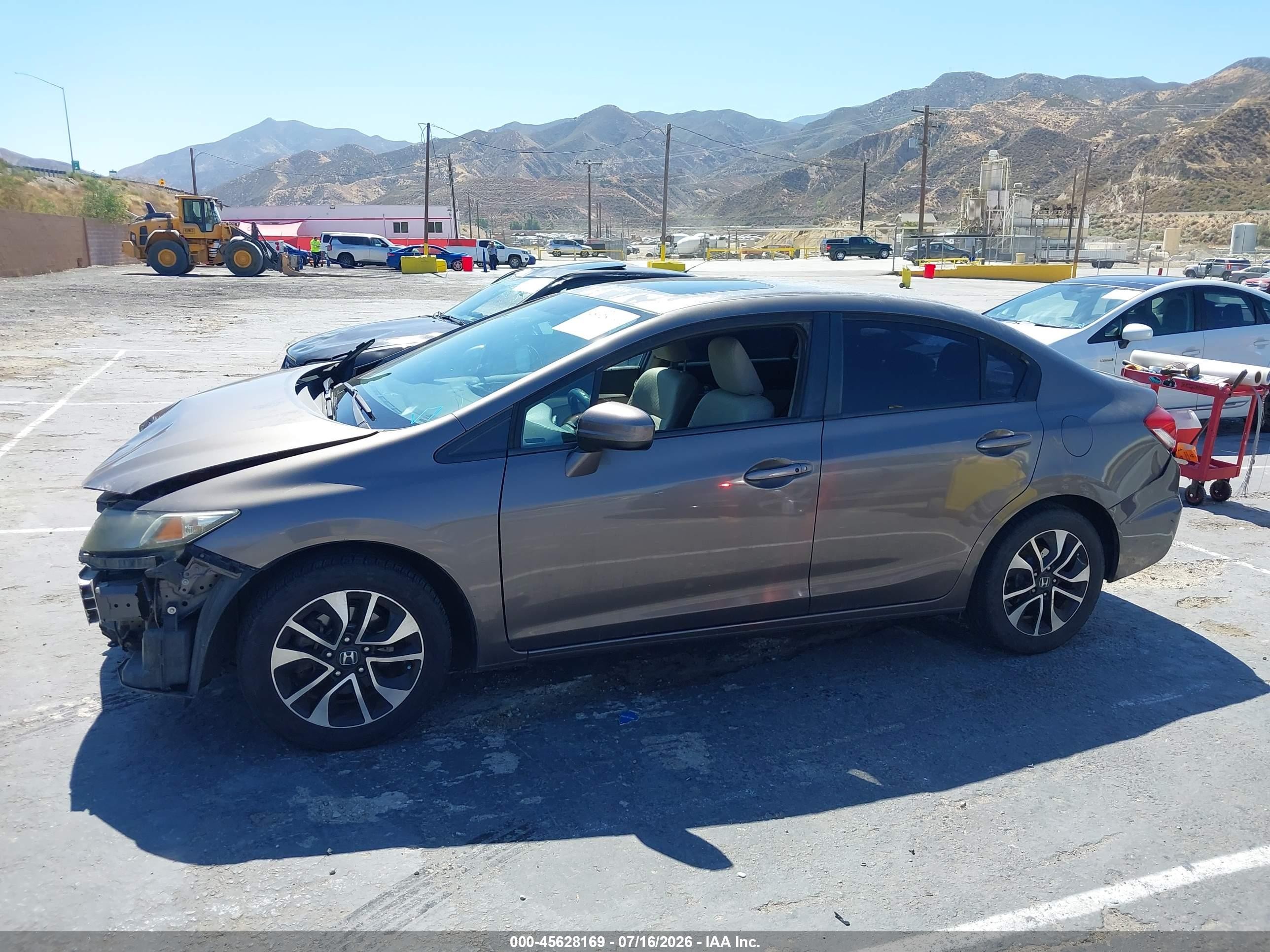2015 Honda Civic Ex Gray vin: 2HGFB2F88FH524483