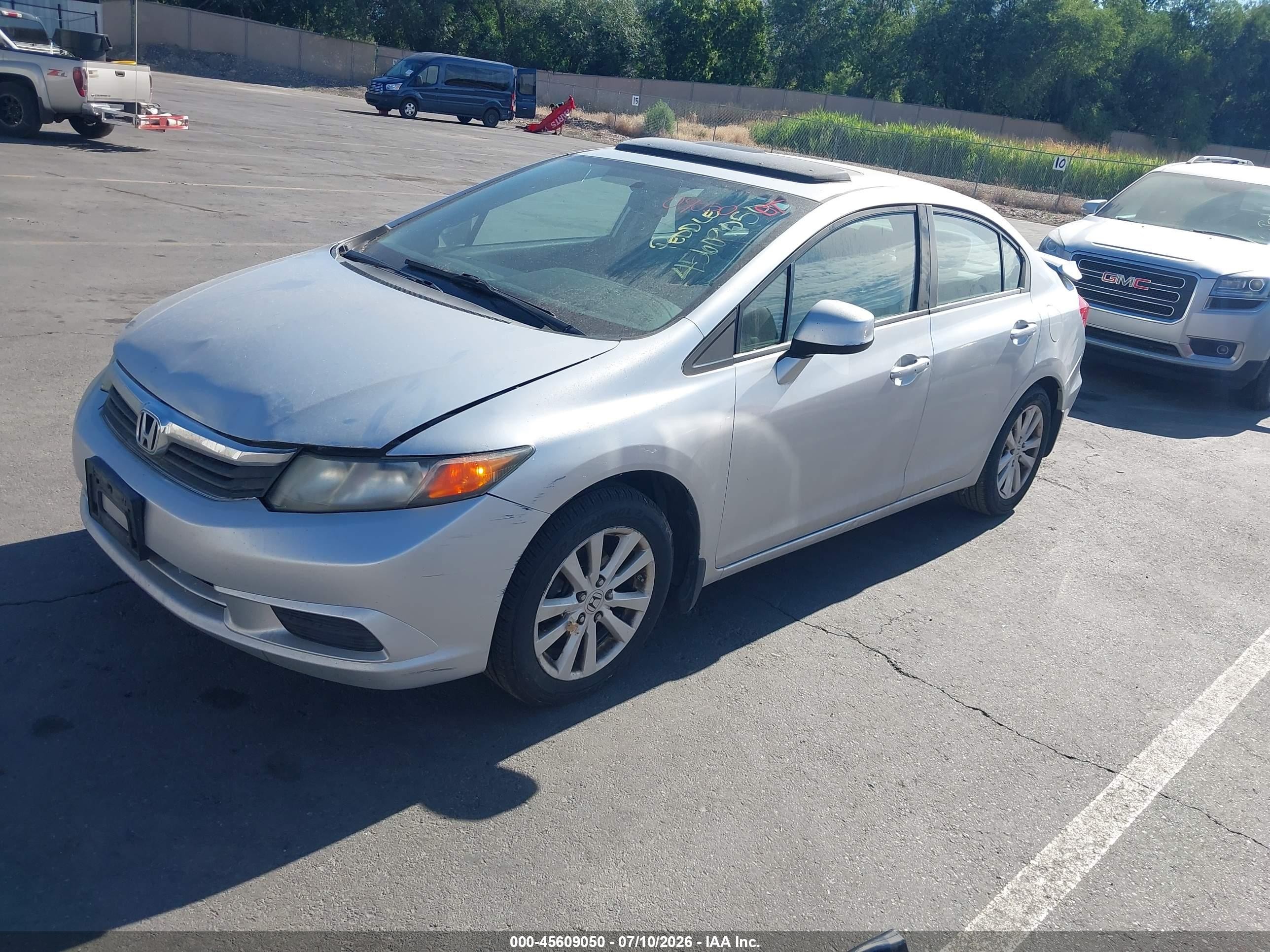 2012 Honda Civic Ex Silver vin: 2HGFB2F89CH527694