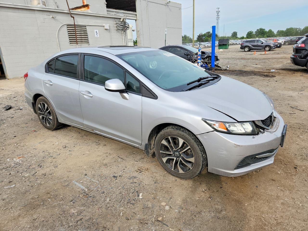 2013 Honda Civic Ex Silver vin: 2HGFB2F89DH507480