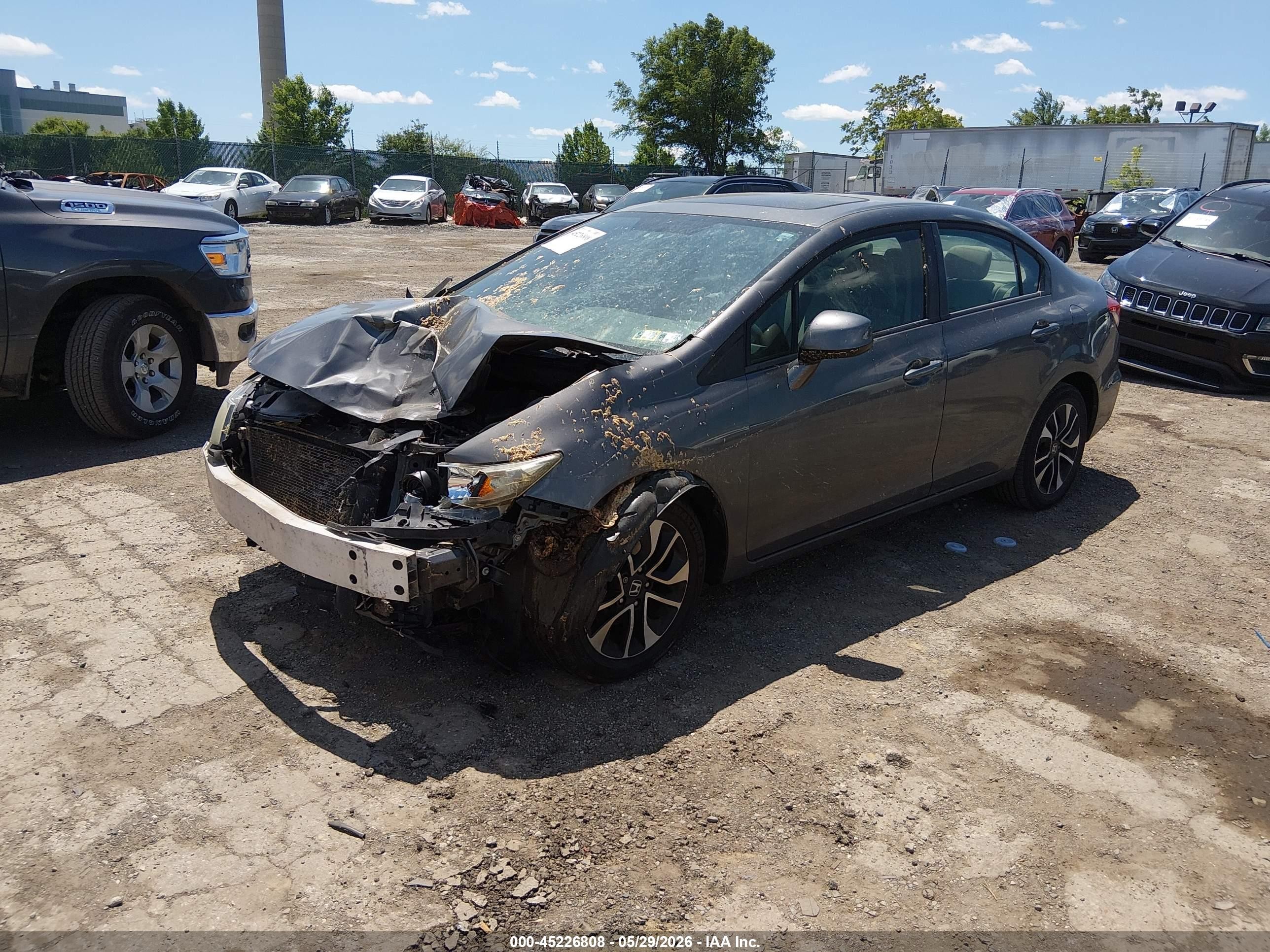 2013 Honda Civic Ex Синий vin: 2HGFB2F89DH513490