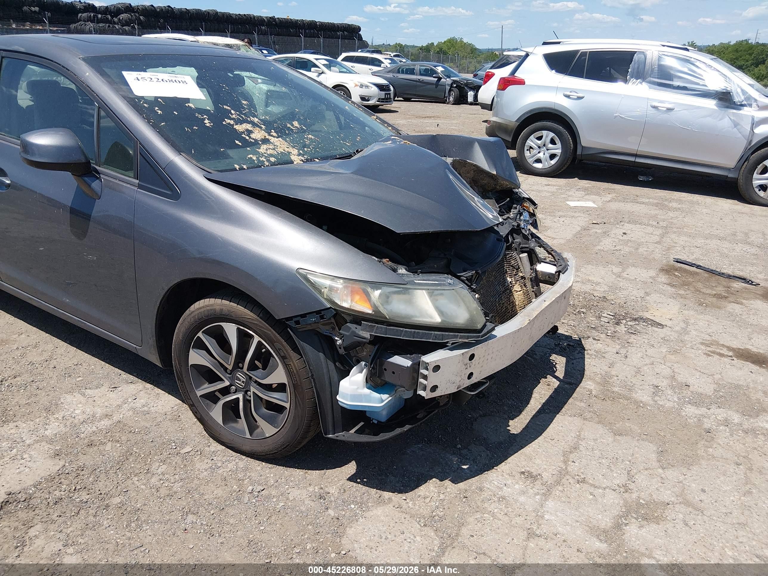 2013 Honda Civic Ex Синий vin: 2HGFB2F89DH513490