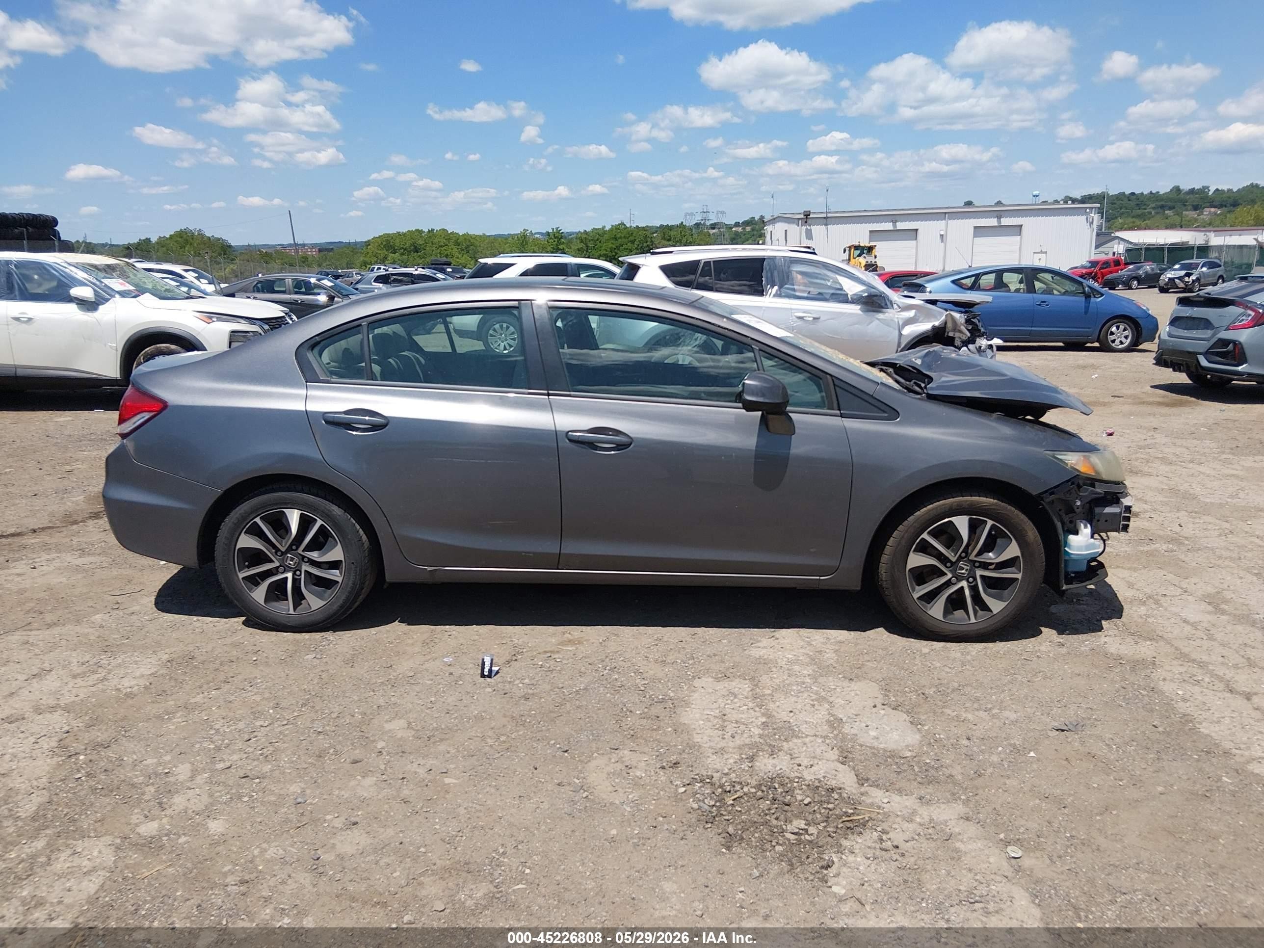 2013 Honda Civic Ex Синий vin: 2HGFB2F89DH513490
