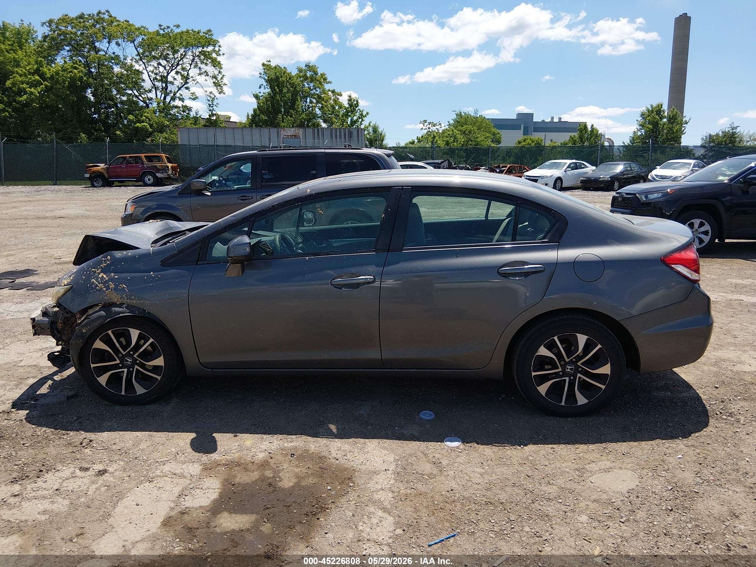 2013 Honda Civic Ex Синий vin: 2HGFB2F89DH513490