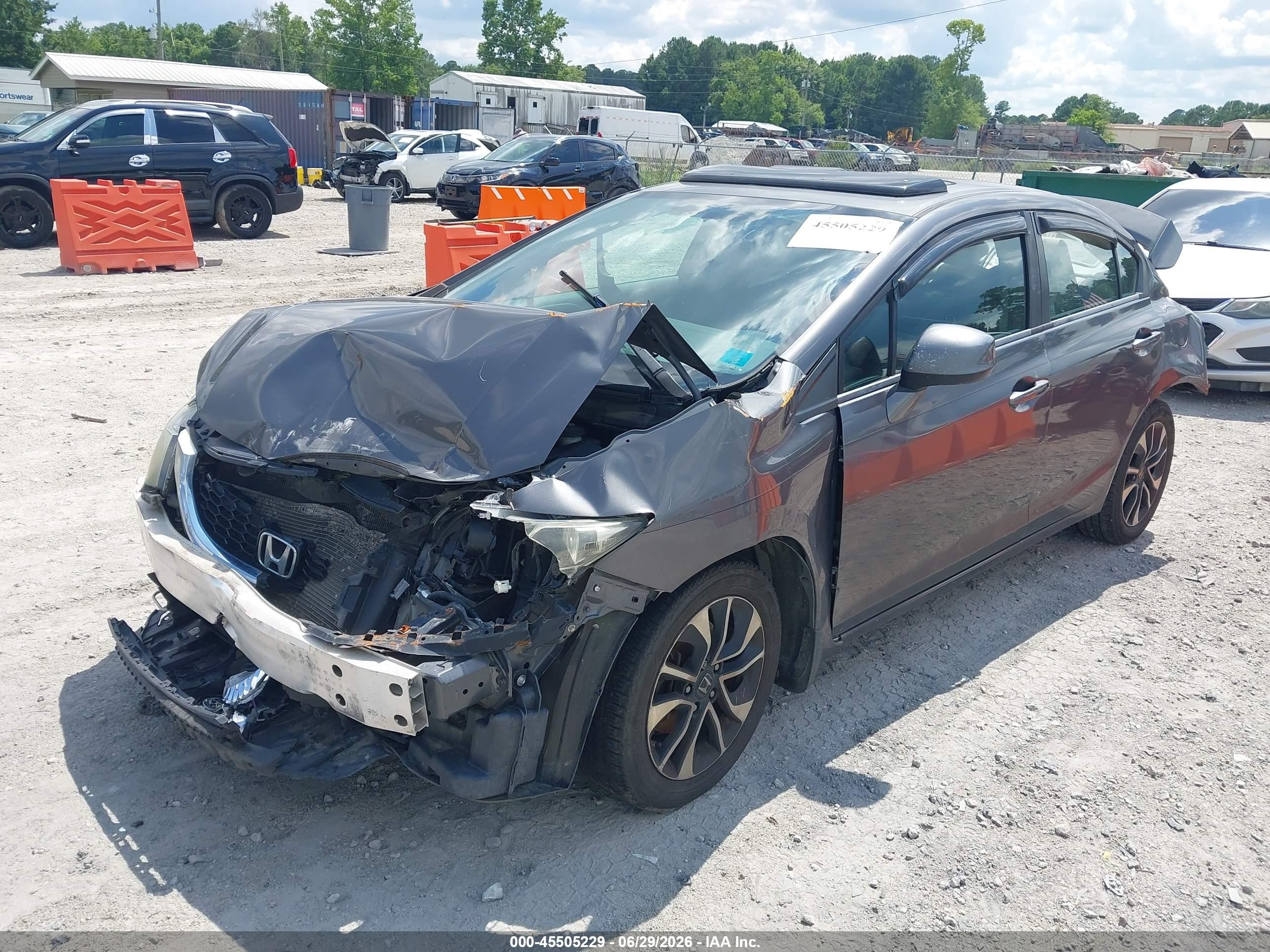2013 Honda Civic Ex Gray vin: 2HGFB2F89DH522335