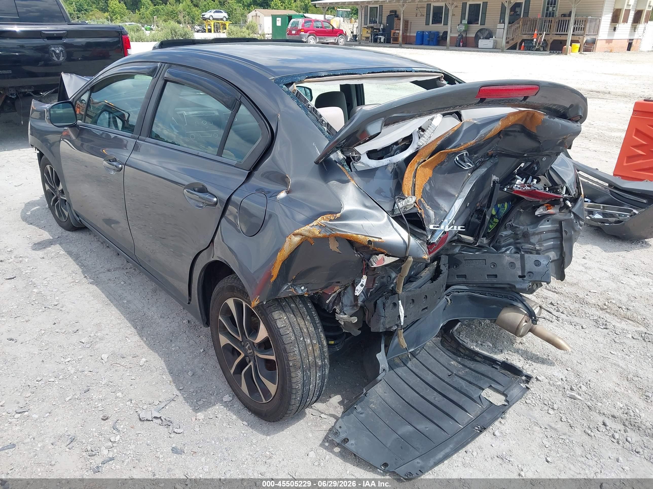 2013 Honda Civic Ex Gray vin: 2HGFB2F89DH522335