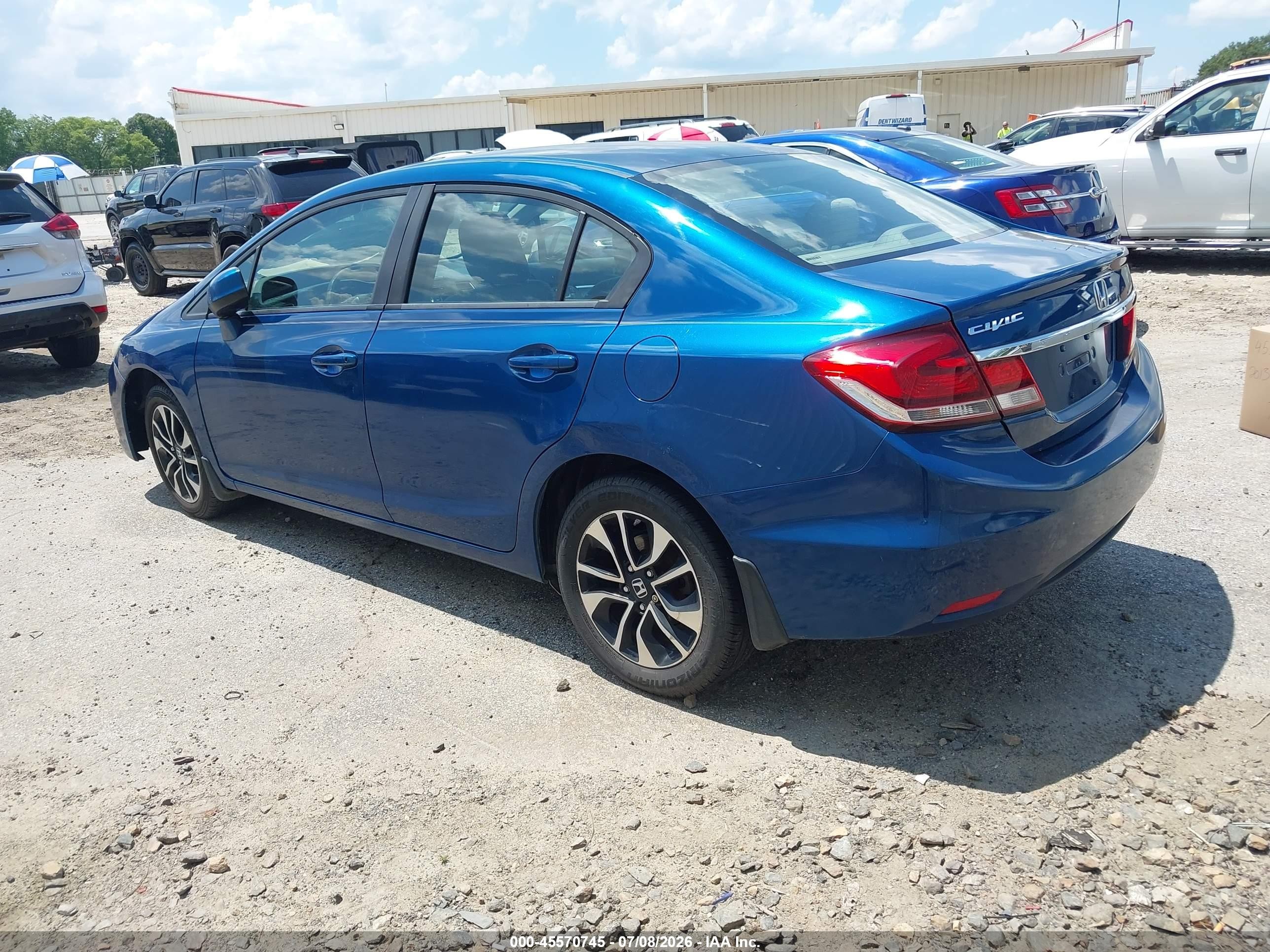 2013 Honda Civic Ex Синий vin: 2HGFB2F89DH531407