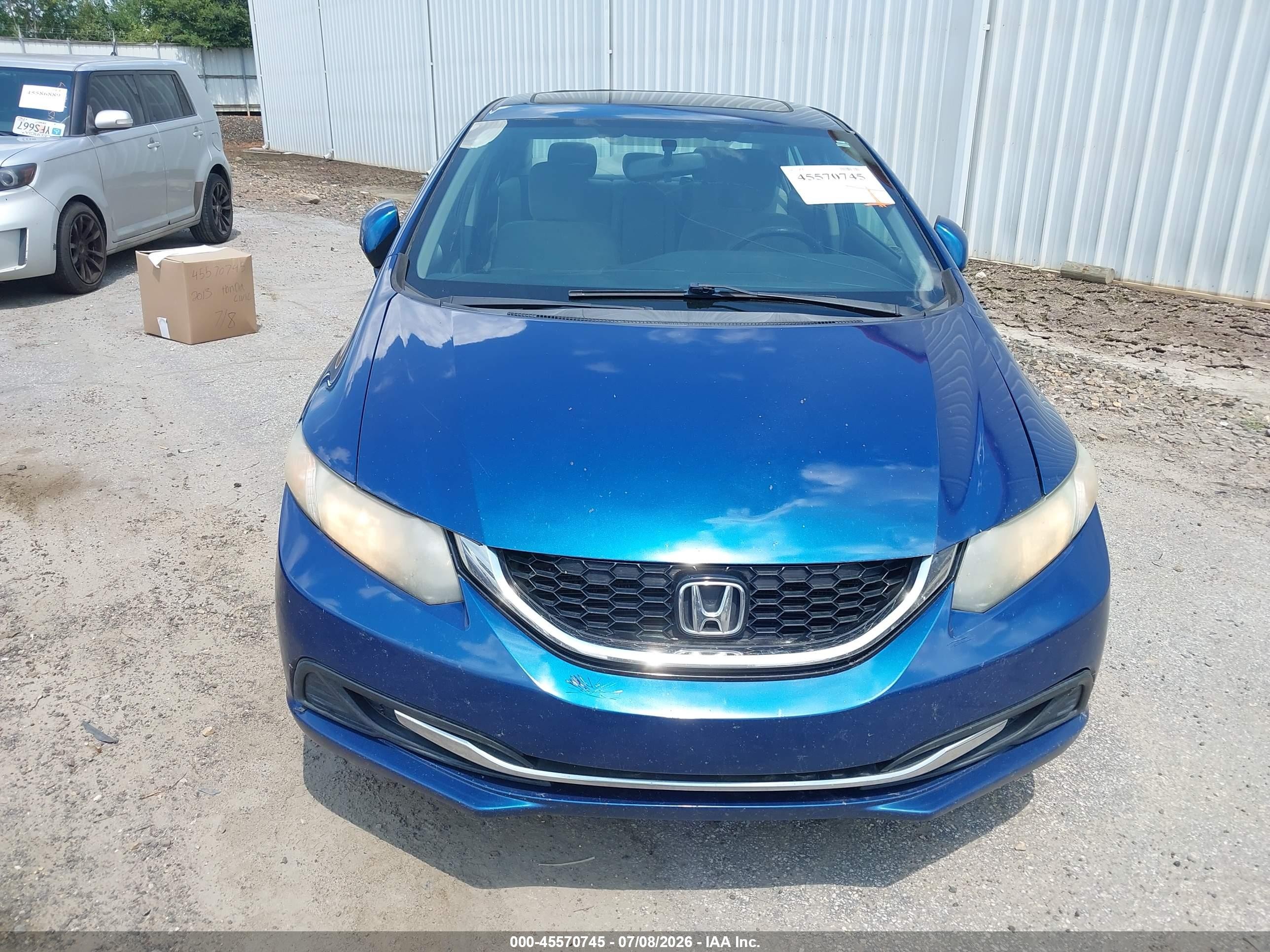 2013 Honda Civic Ex Синий vin: 2HGFB2F89DH531407