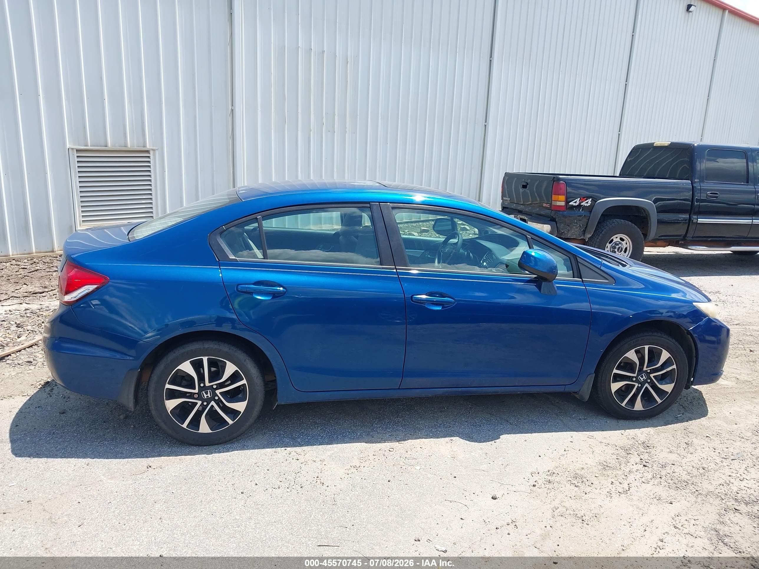 2013 Honda Civic Ex Синий vin: 2HGFB2F89DH531407