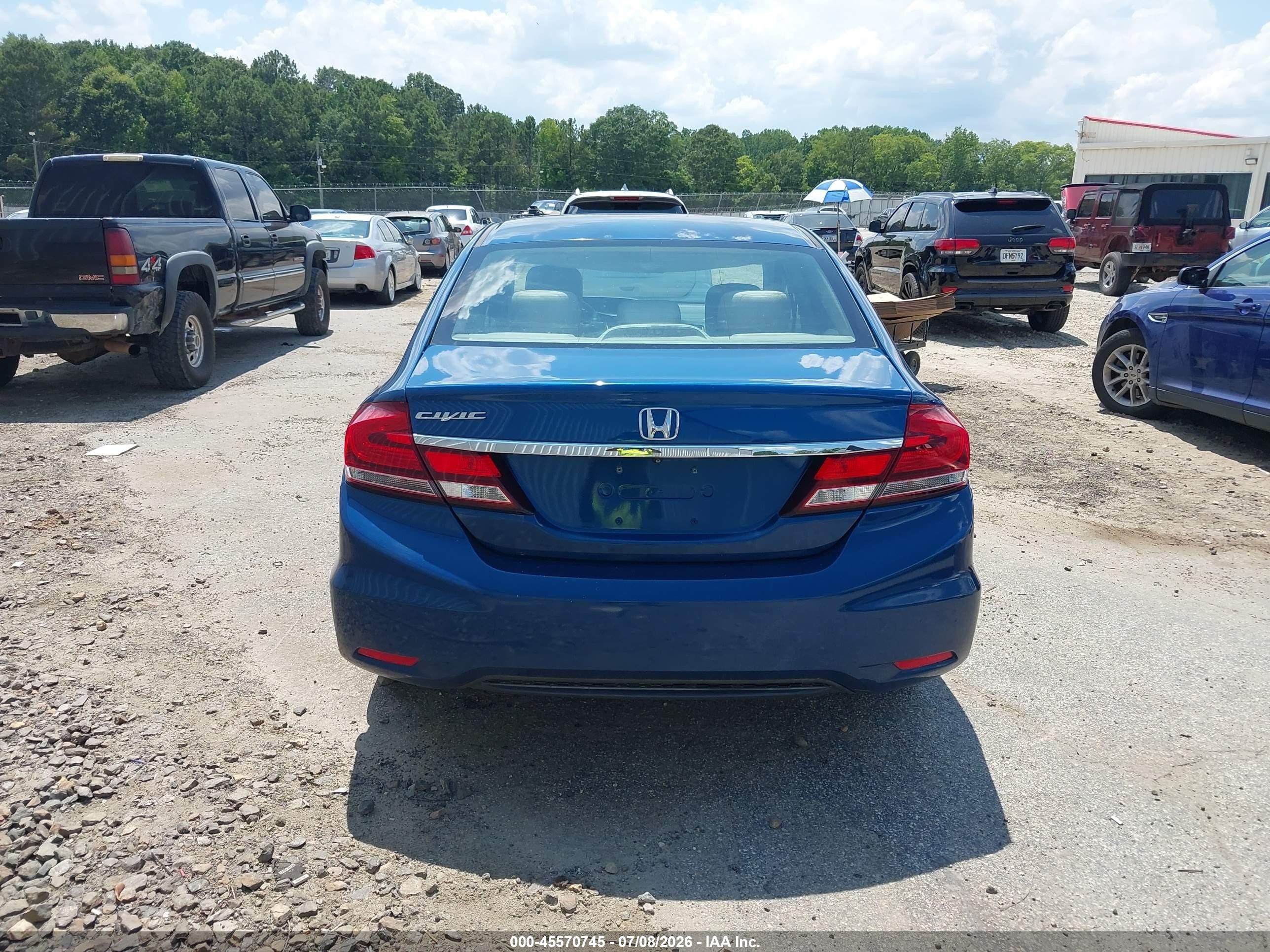 2013 Honda Civic Ex Синий vin: 2HGFB2F89DH531407