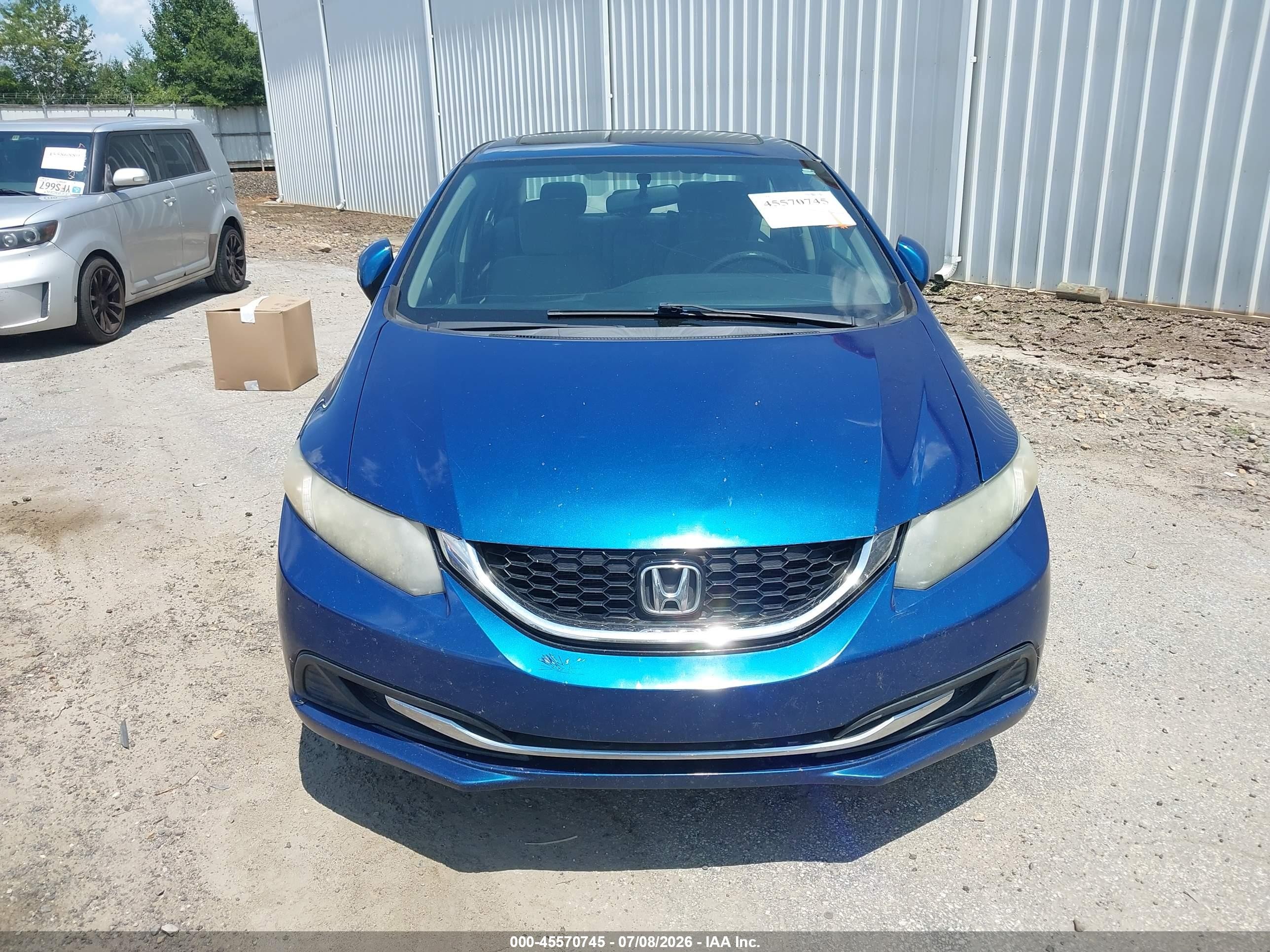 2013 Honda Civic Ex Синий vin: 2HGFB2F89DH531407