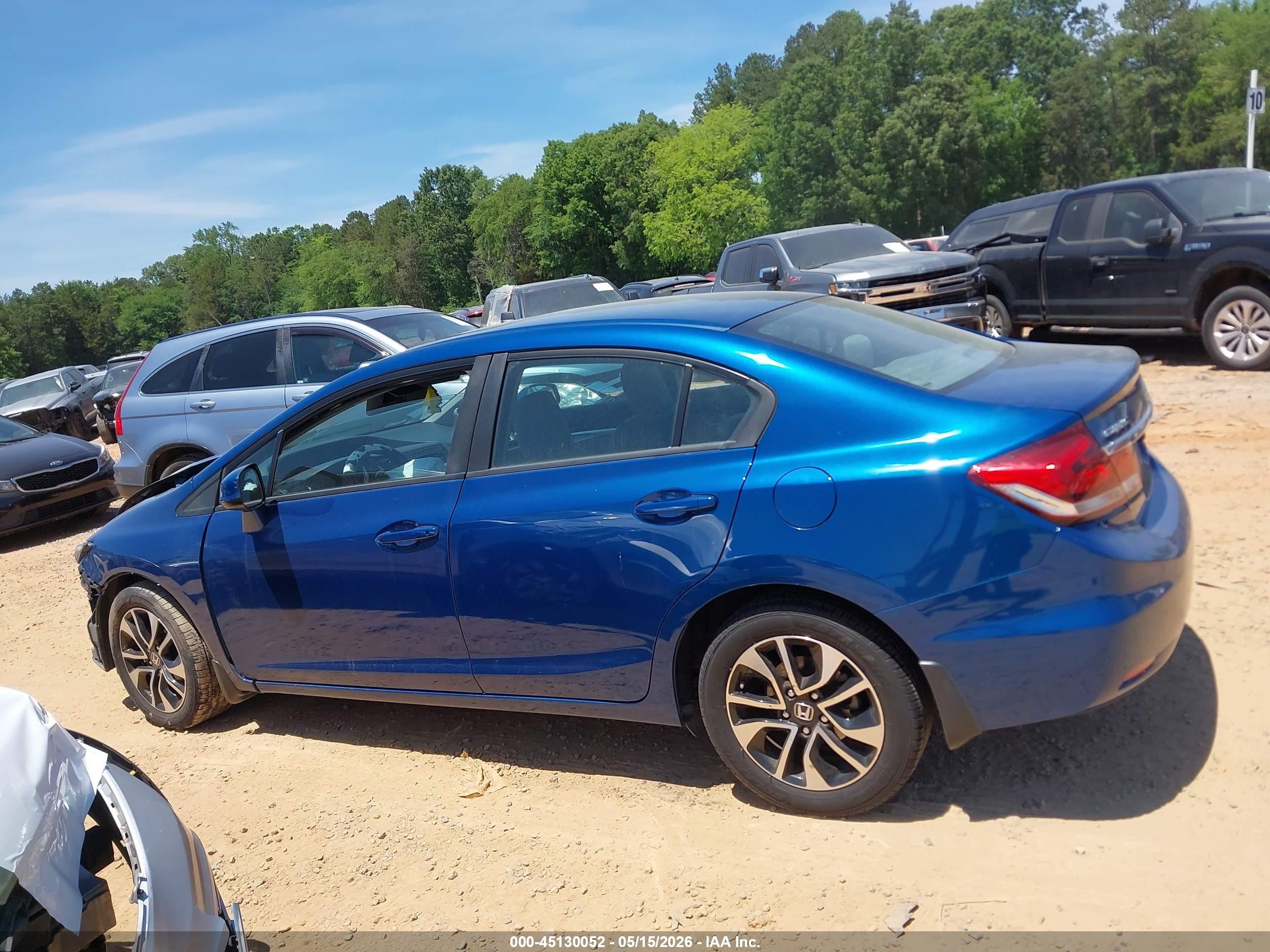 2013 Honda Civic Ex Blue vin: 2HGFB2F89DH544867