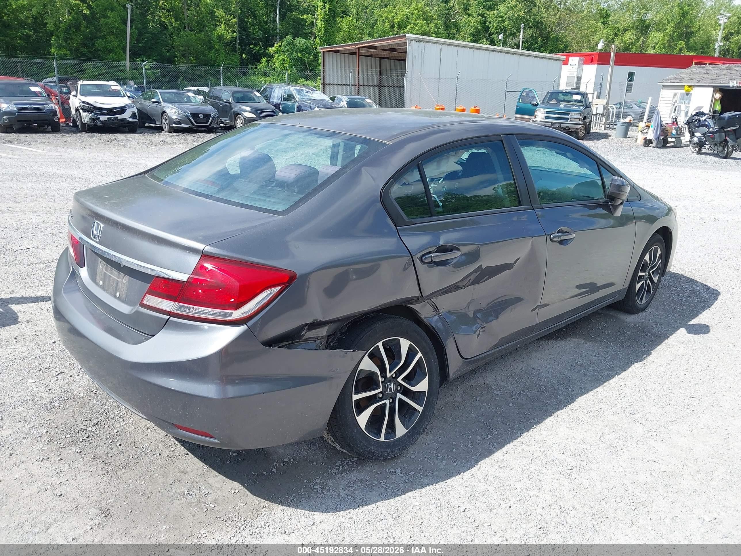2014 Honda Civic Ex Серый vin: 2HGFB2F89EH503205