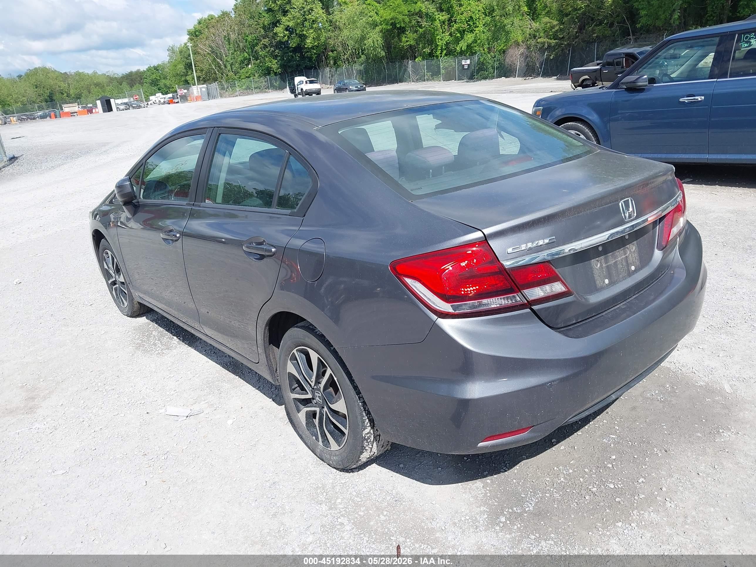 2014 Honda Civic Ex Серый vin: 2HGFB2F89EH503205