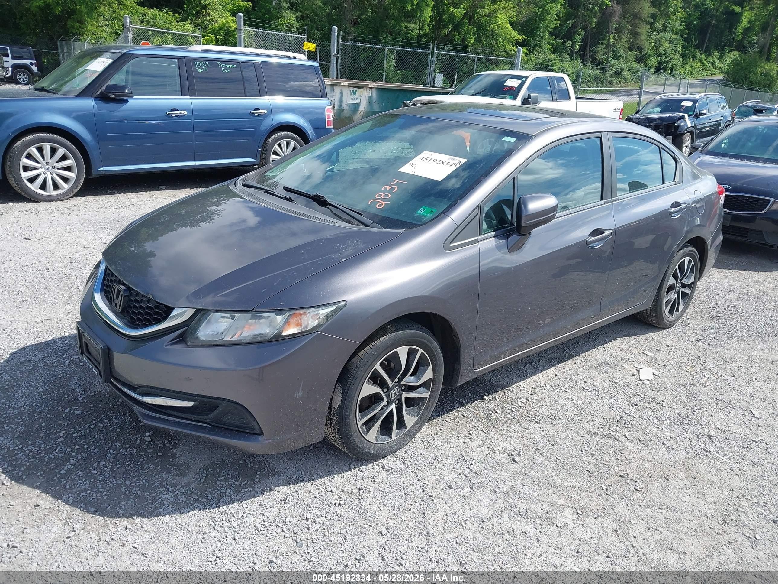 2014 Honda Civic Ex Серый vin: 2HGFB2F89EH503205