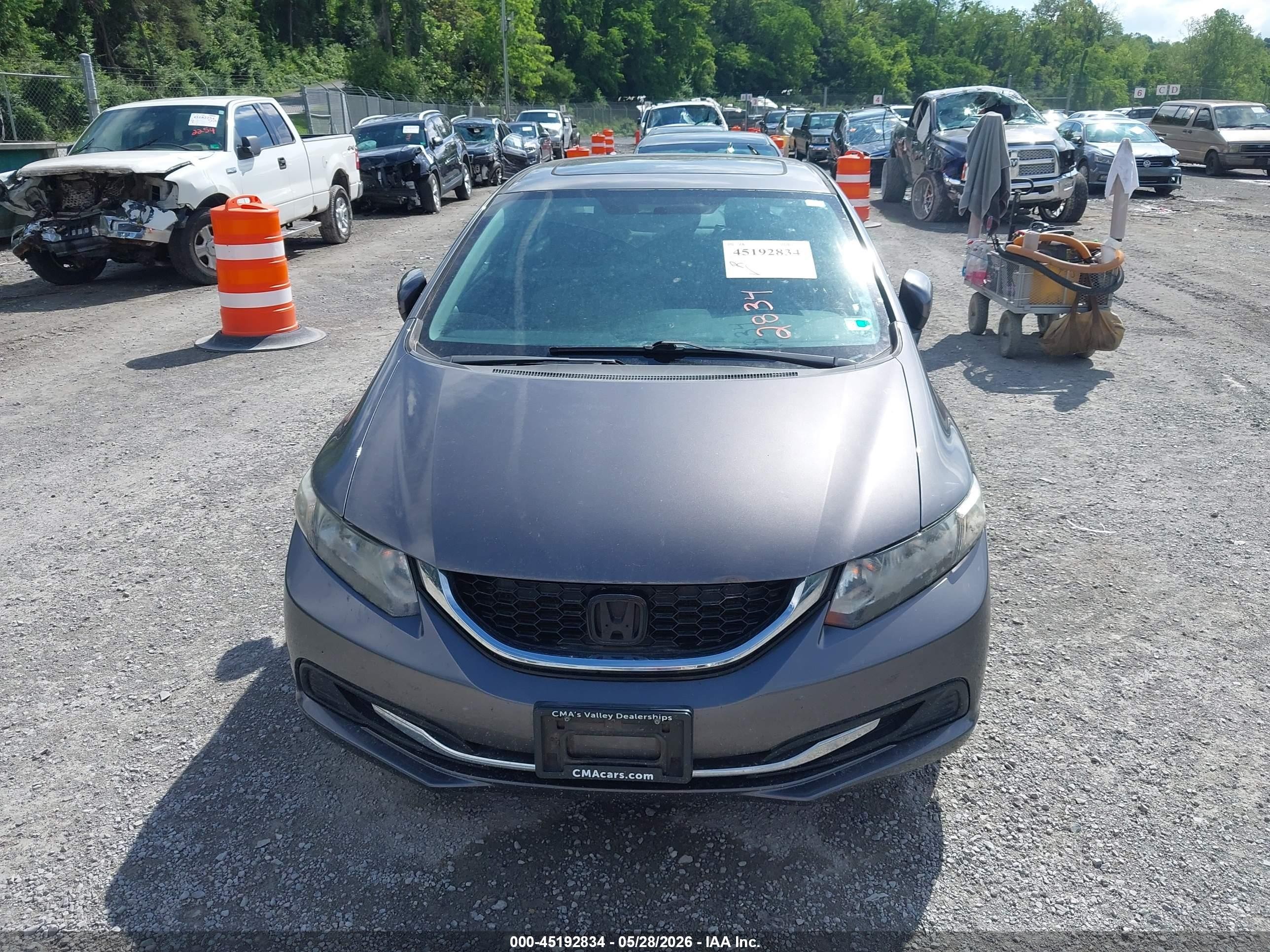 2014 Honda Civic Ex Серый vin: 2HGFB2F89EH503205