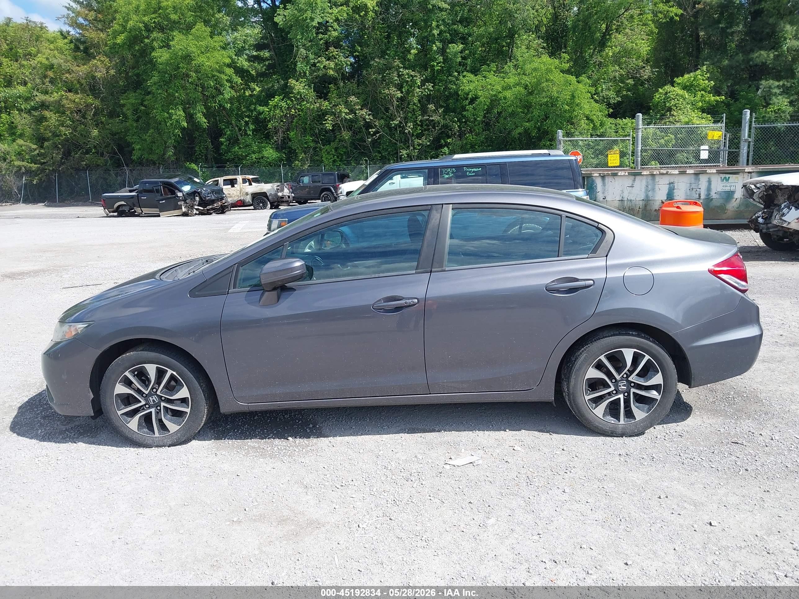 2014 Honda Civic Ex Серый vin: 2HGFB2F89EH503205