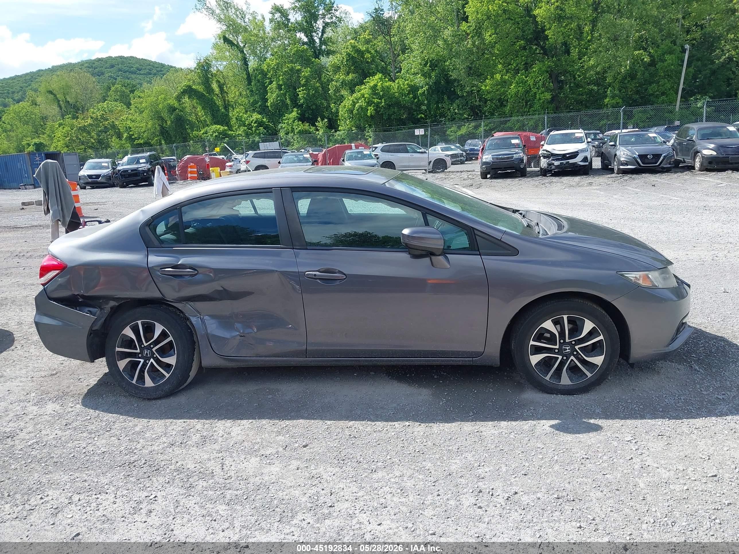 2014 Honda Civic Ex Серый vin: 2HGFB2F89EH503205