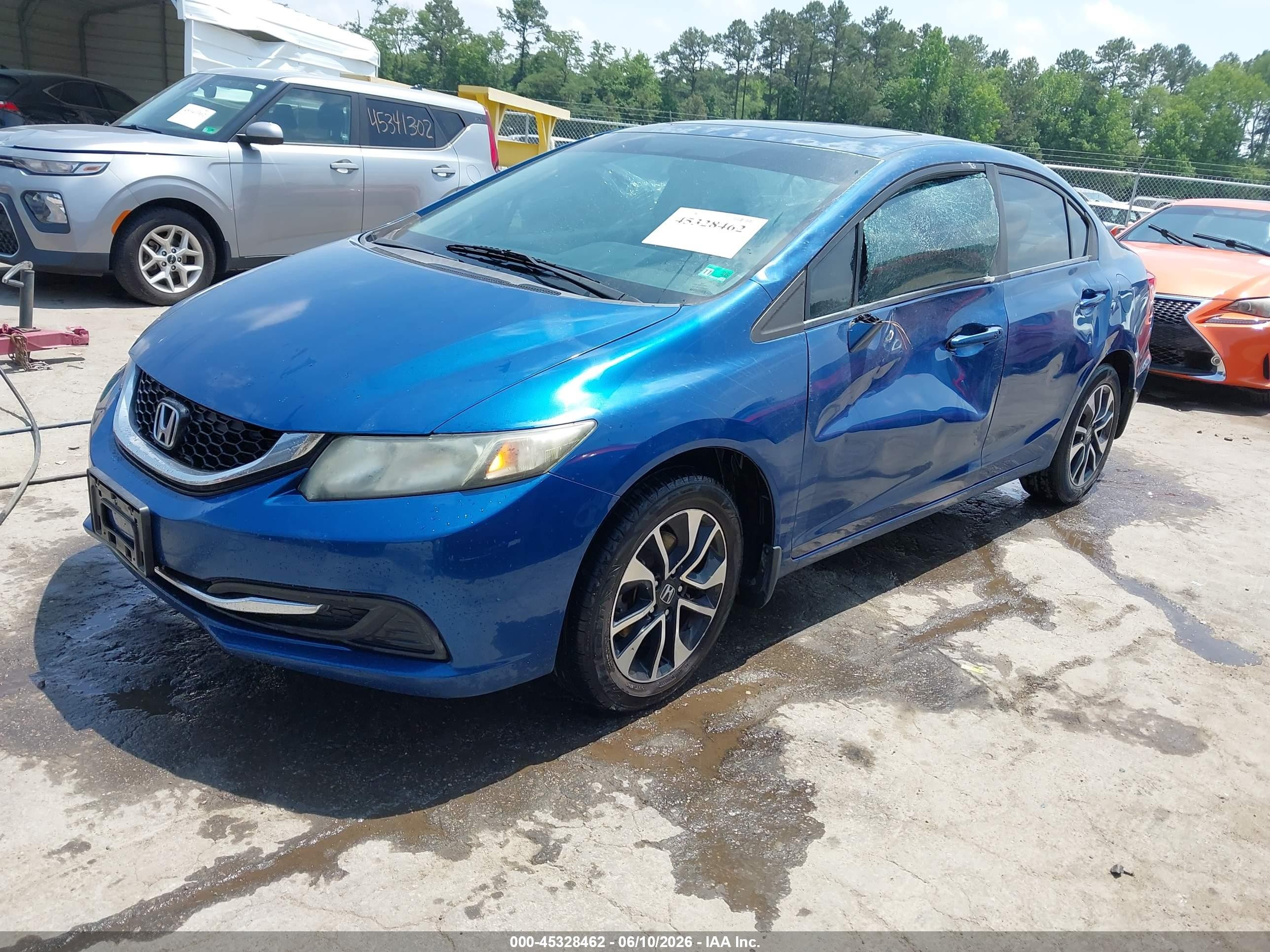 2014 Honda Civic Ex Blue vin: 2HGFB2F89EH539167