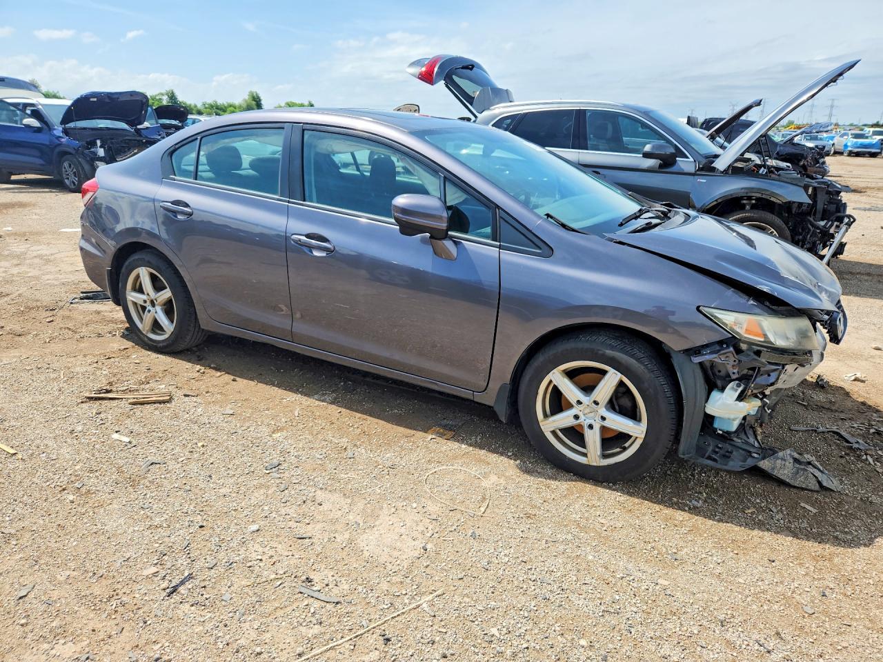 2014 Honda Civic Ex Gray vin: 2HGFB2F89EH555725