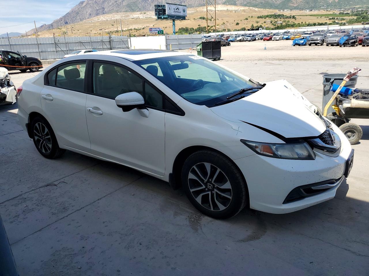 2015 Honda Civic Ex White vin: 2HGFB2F89FH504520