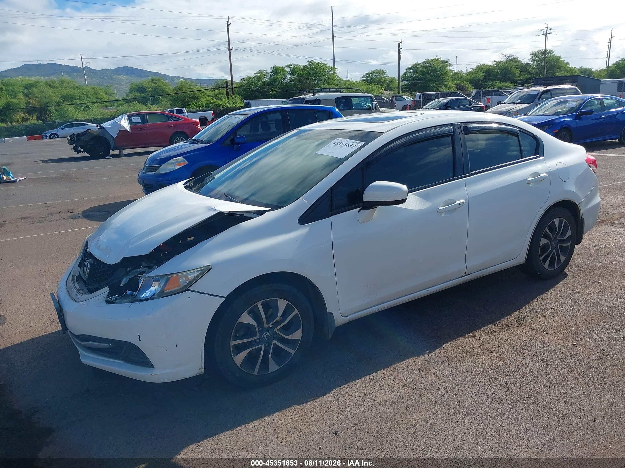 2015 Honda Civic Ex White vin: 2HGFB2F89FH529126