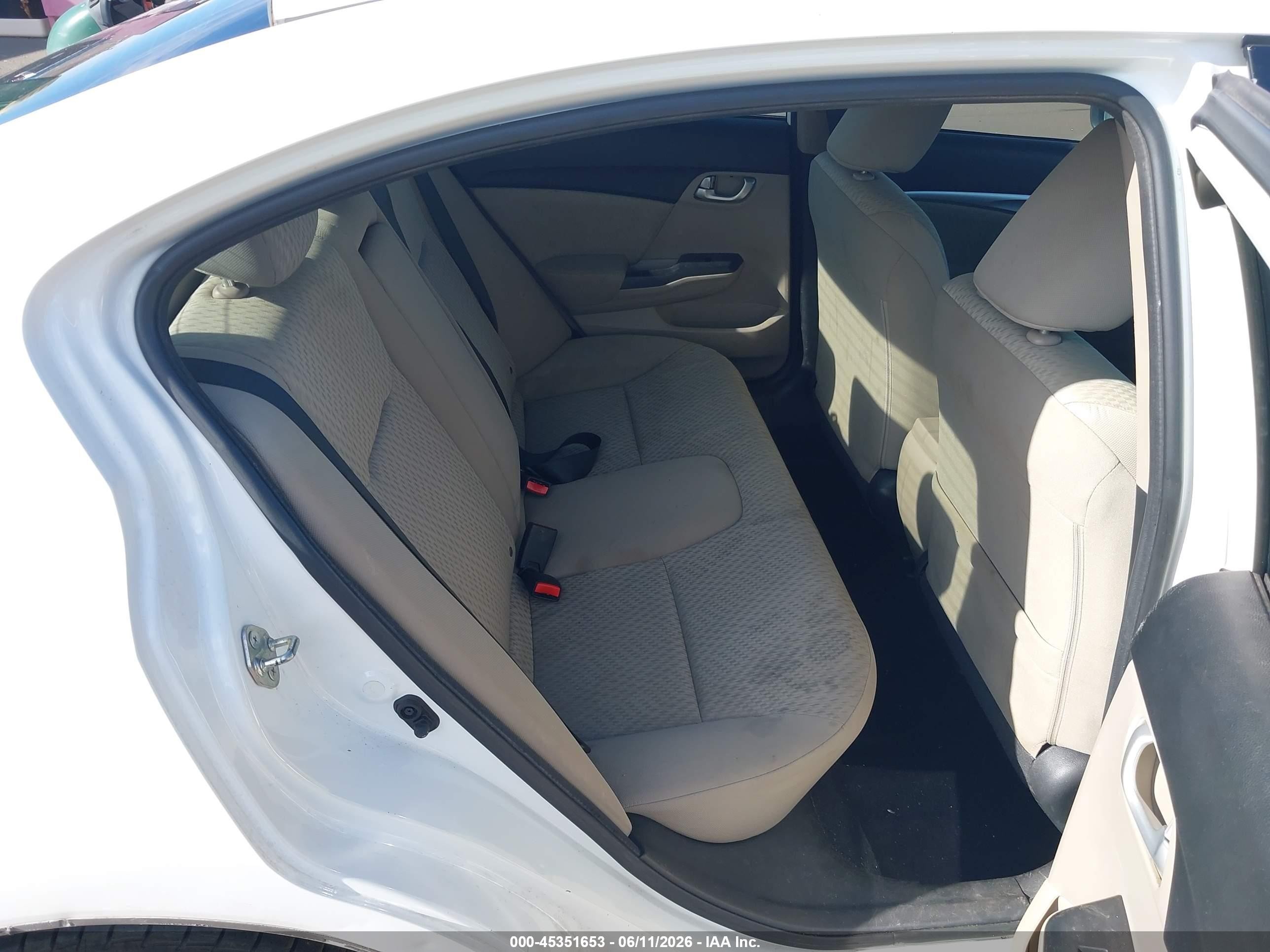 2015 Honda Civic Ex White vin: 2HGFB2F89FH529126