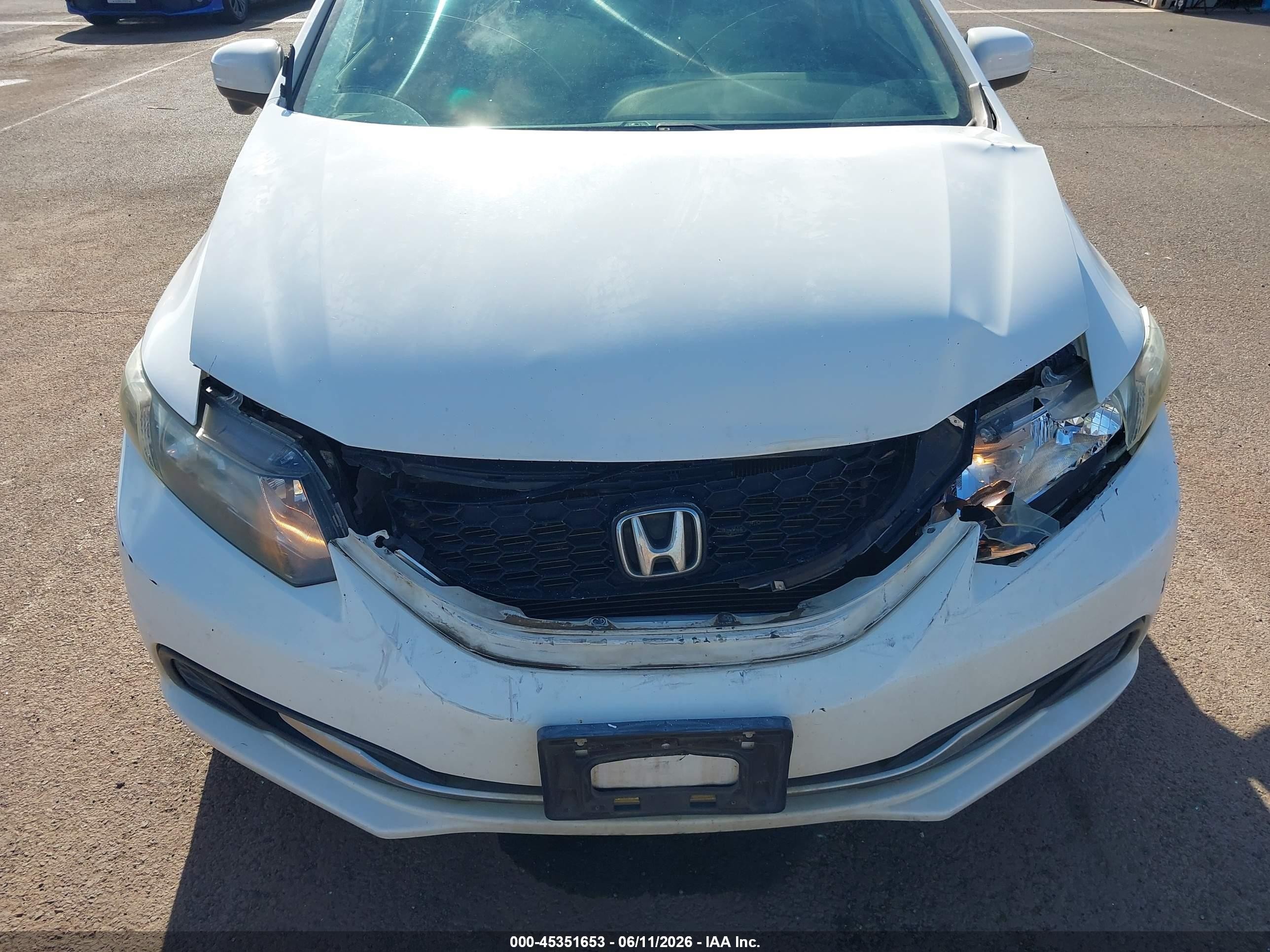 2015 Honda Civic Ex White vin: 2HGFB2F89FH529126