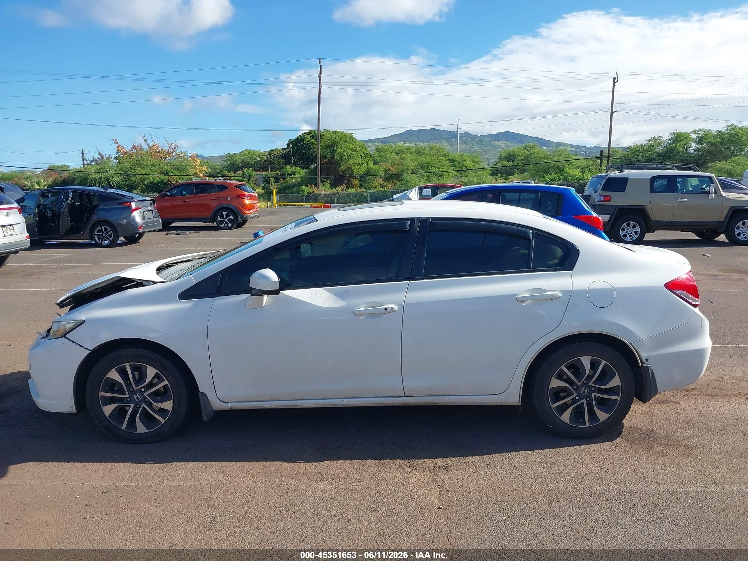 2015 Honda Civic Ex White vin: 2HGFB2F89FH529126