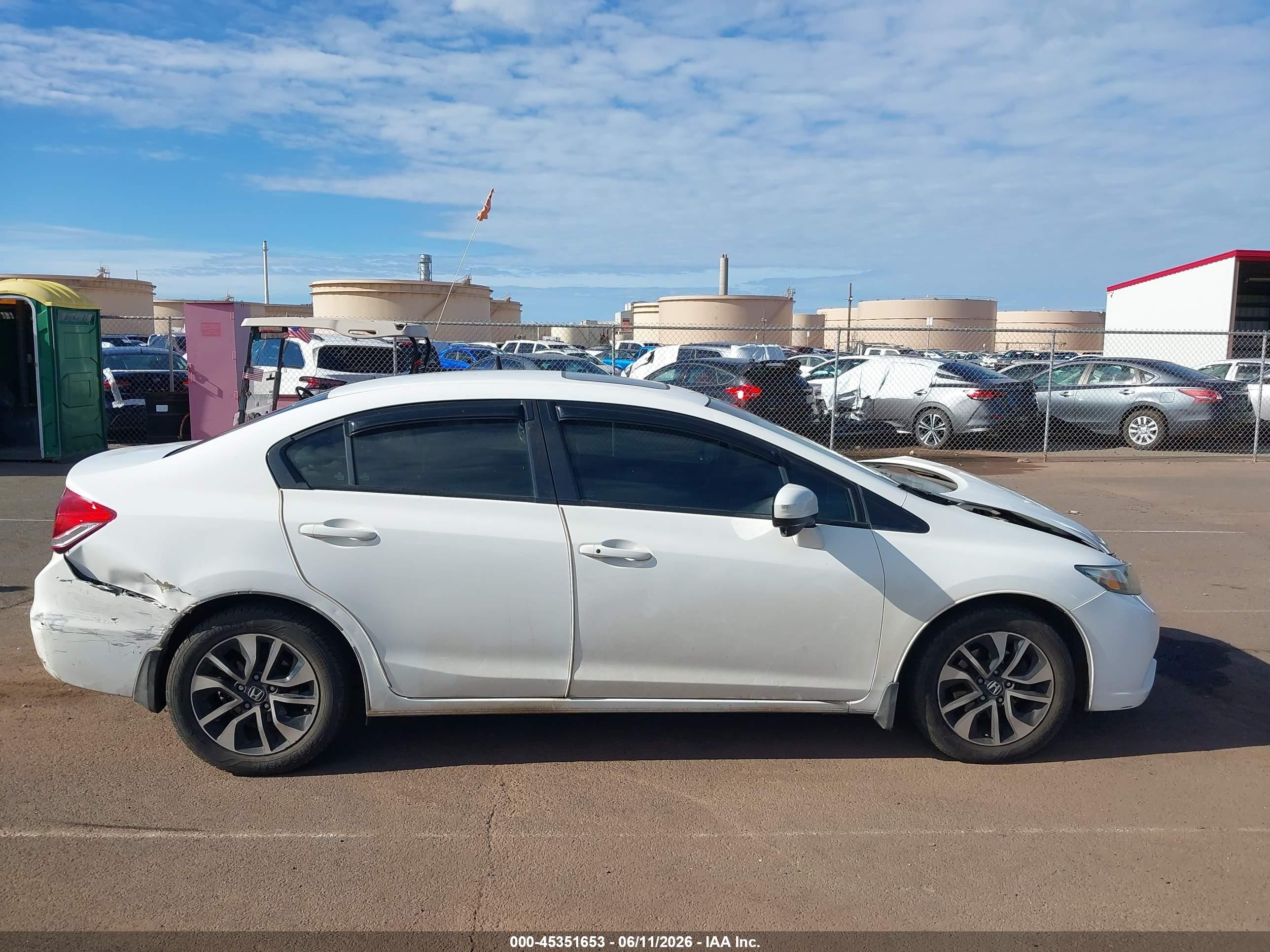 2015 Honda Civic Ex White vin: 2HGFB2F89FH529126