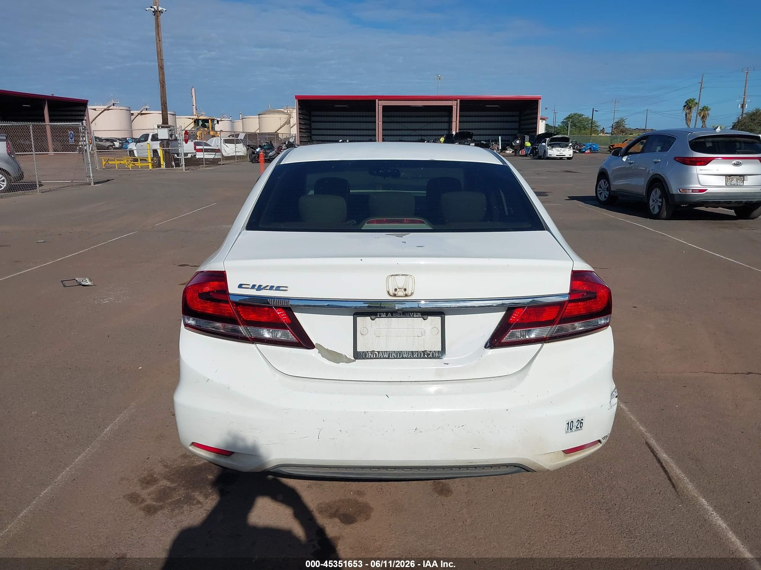 2015 Honda Civic Ex White vin: 2HGFB2F89FH529126