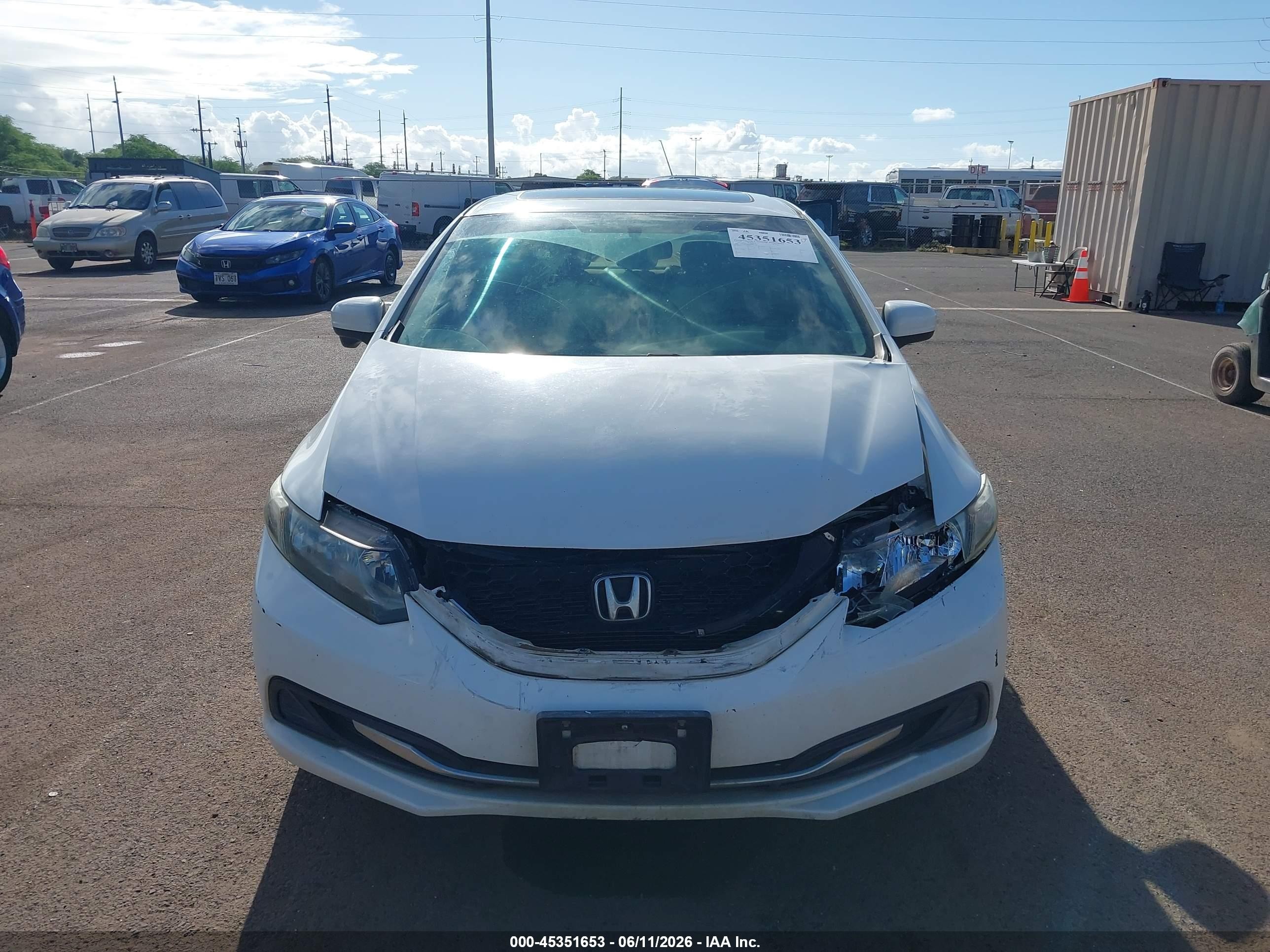2015 Honda Civic Ex White vin: 2HGFB2F89FH529126