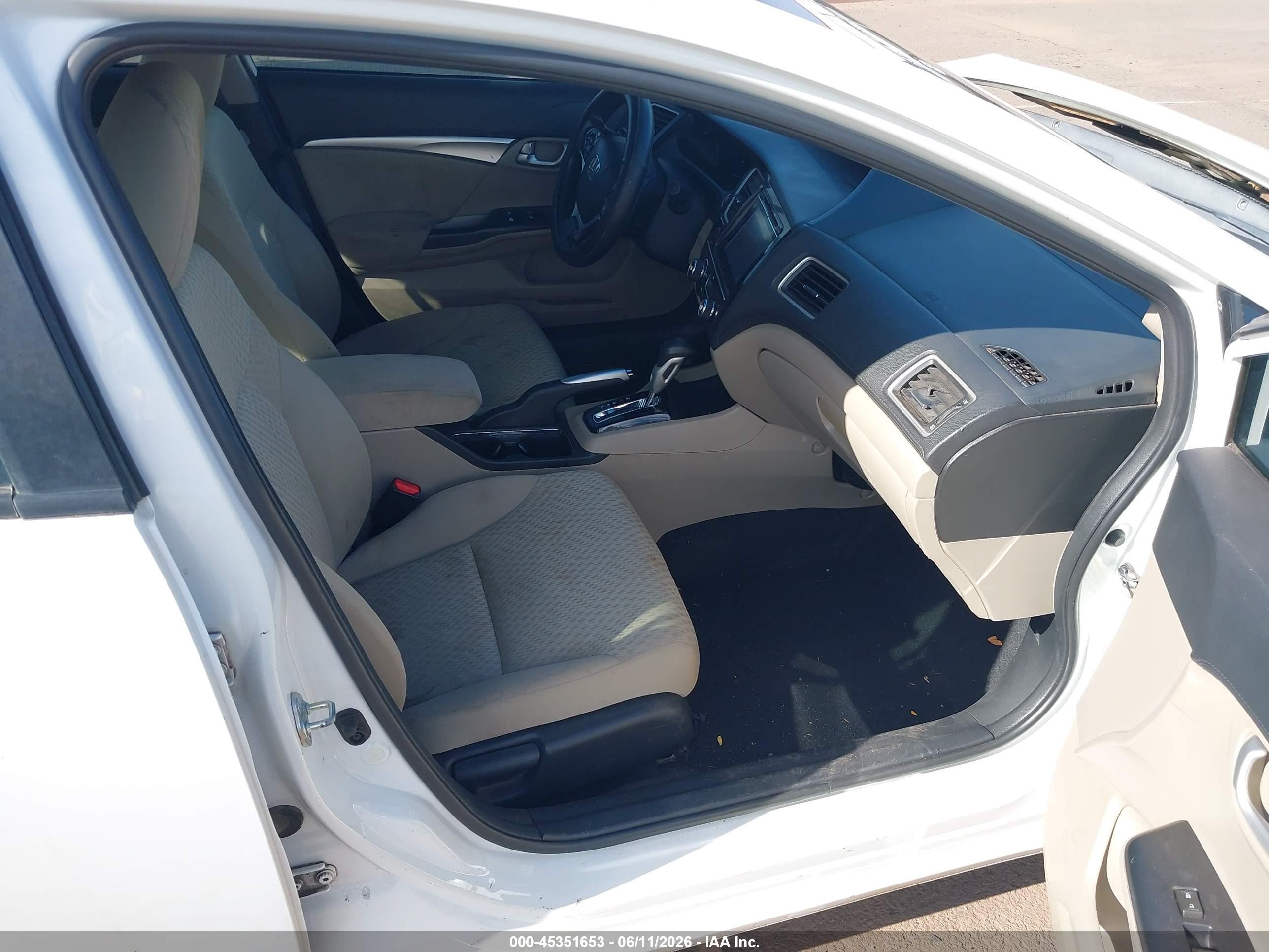 2015 Honda Civic Ex White vin: 2HGFB2F89FH529126