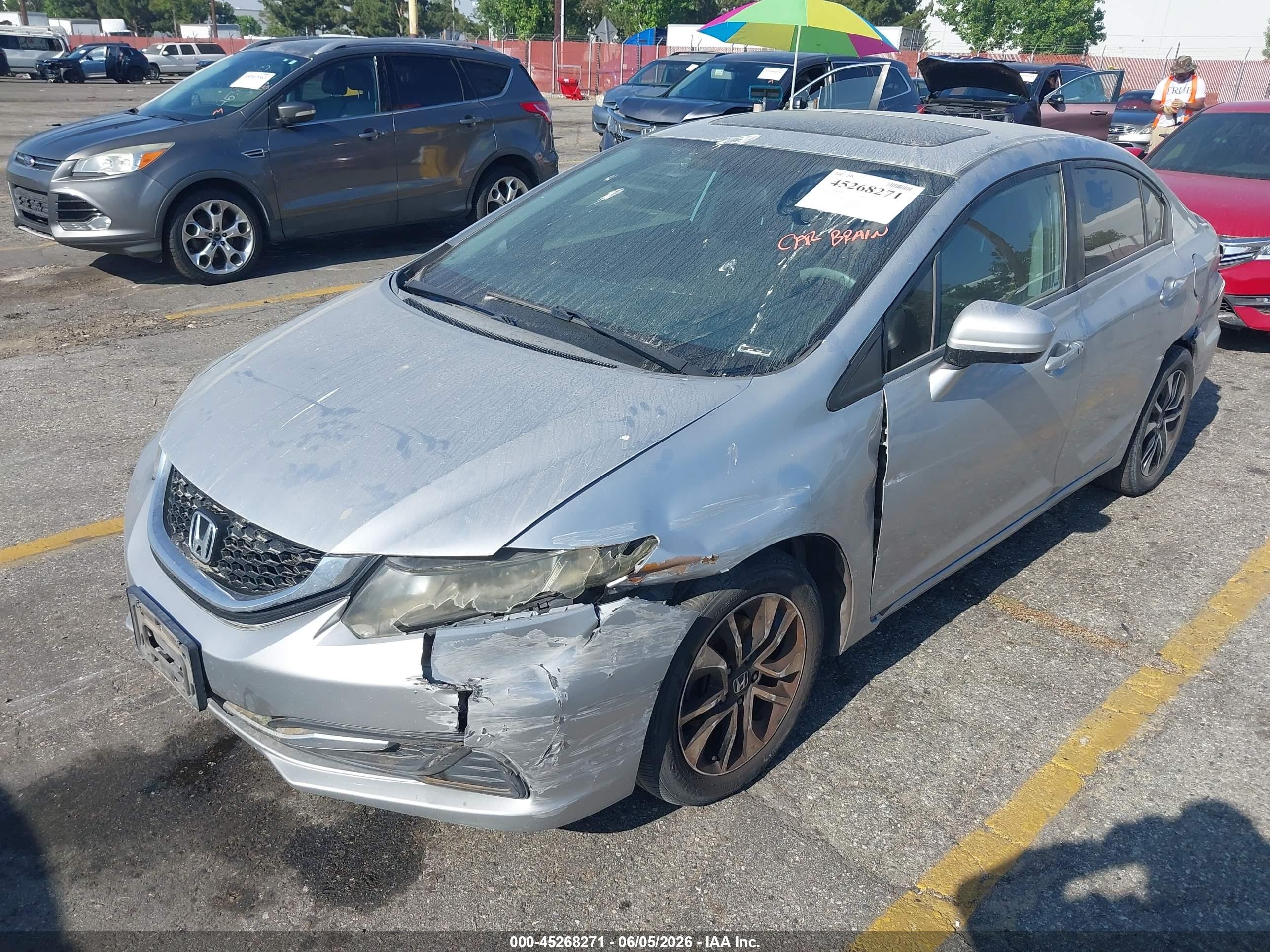 2015 Honda Civic Ex Silver vin: 2HGFB2F89FH563891