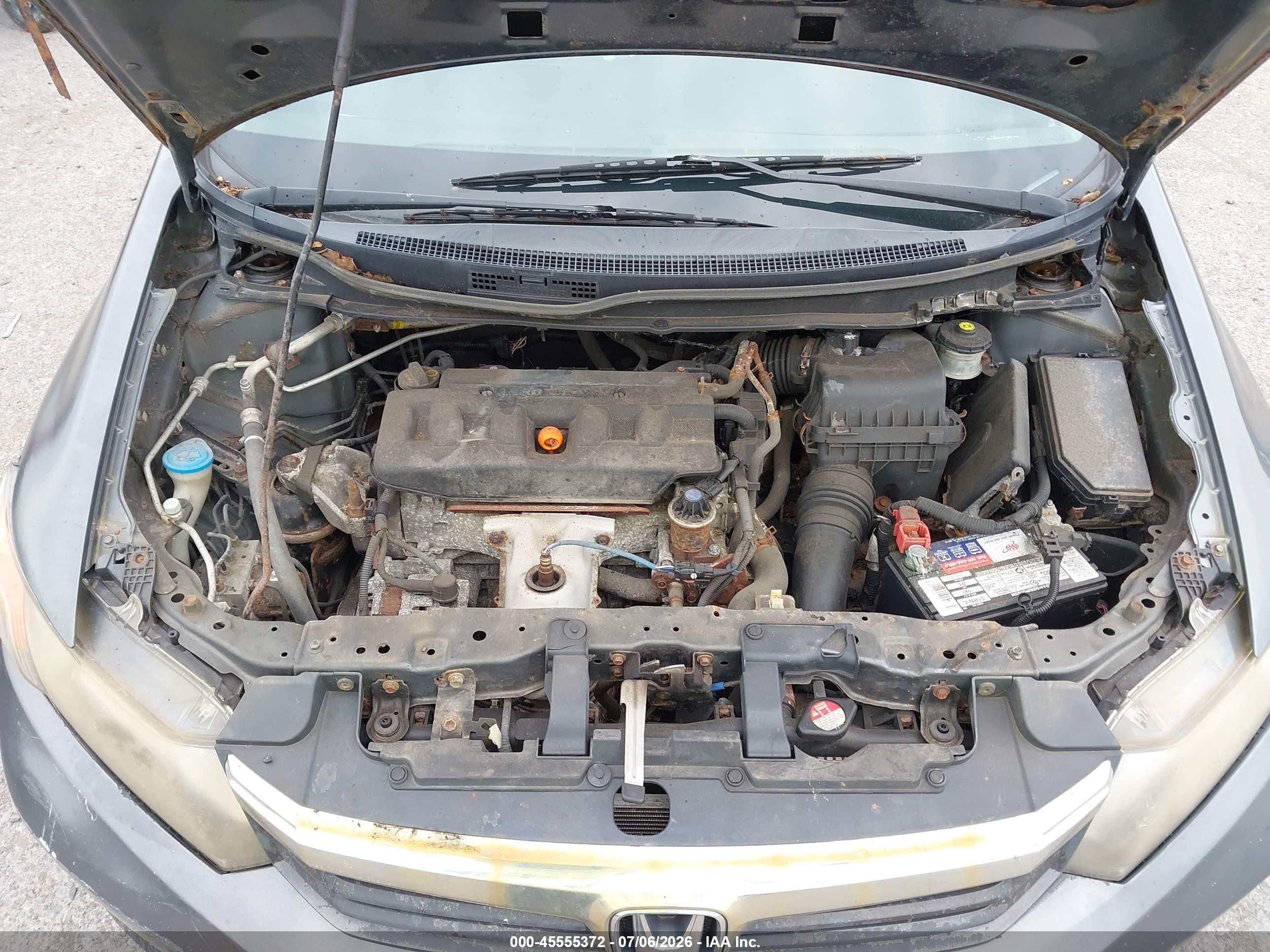 2012 Honda Civic Ex Серый vin: 2HGFB2F8XCH311465