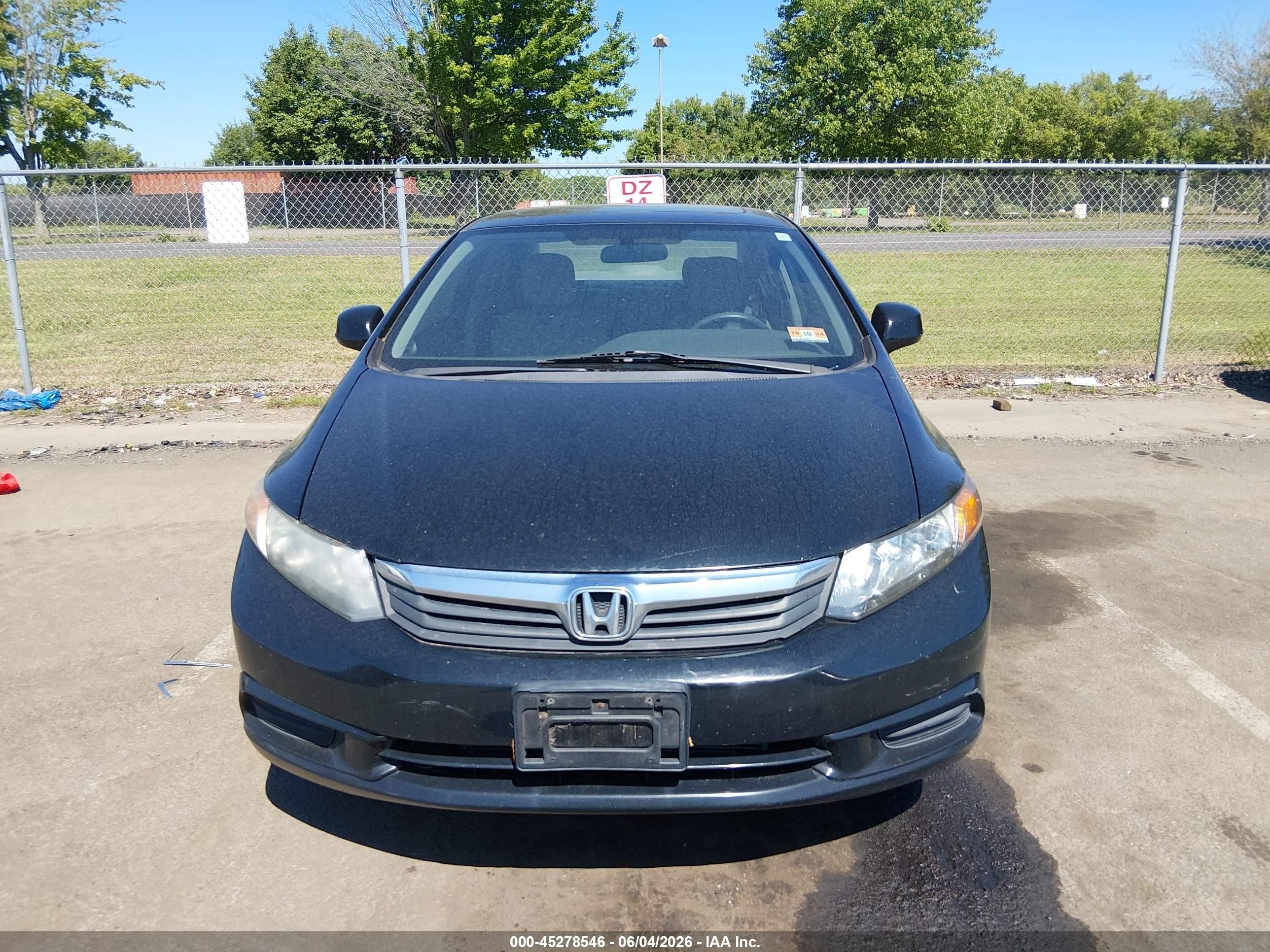 2012 Honda Civic Ex Black vin: 2HGFB2F8XCH329917