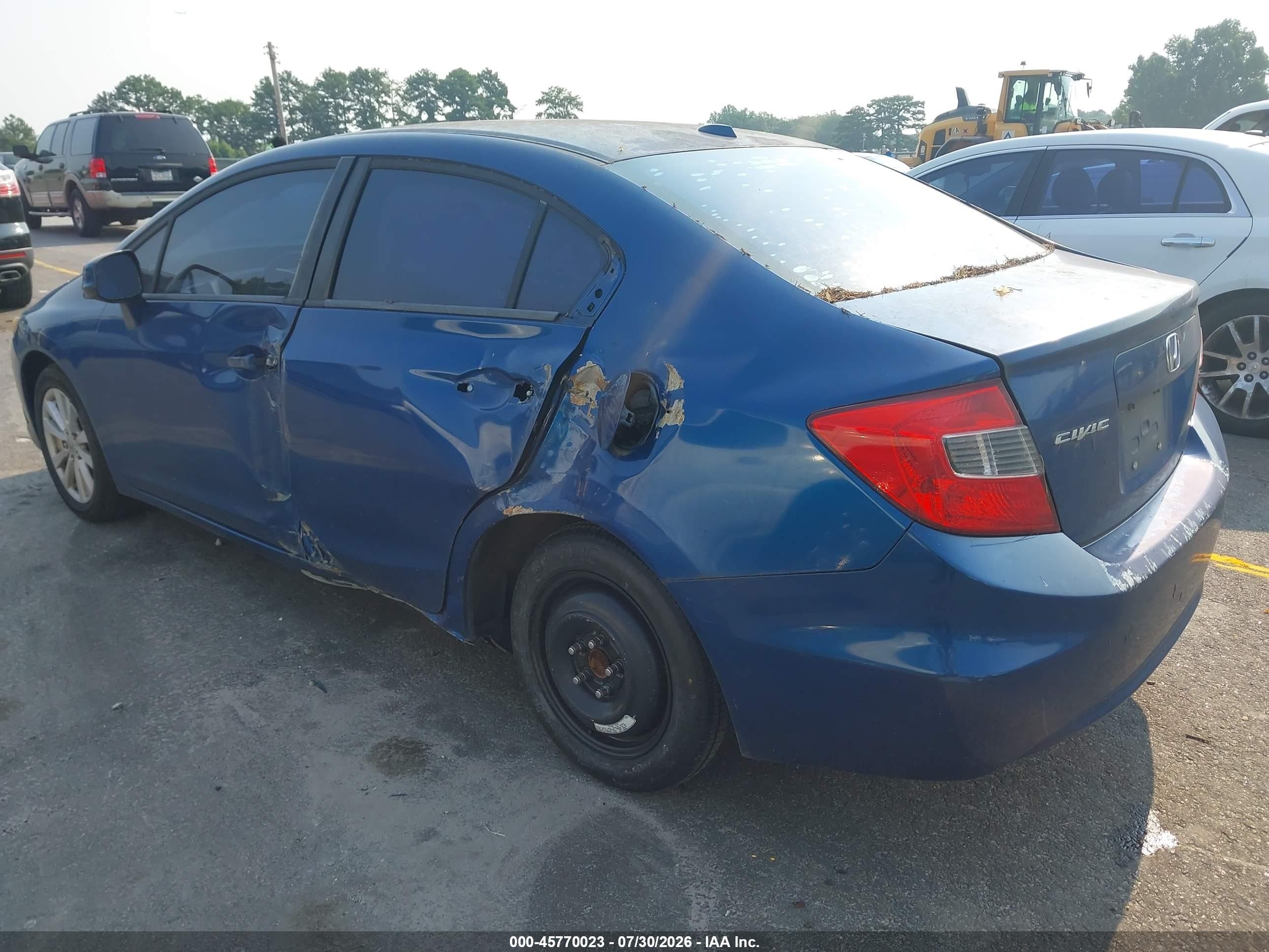 2012 Honda Civic Ex Blue vin: 2HGFB2F8XCH512749